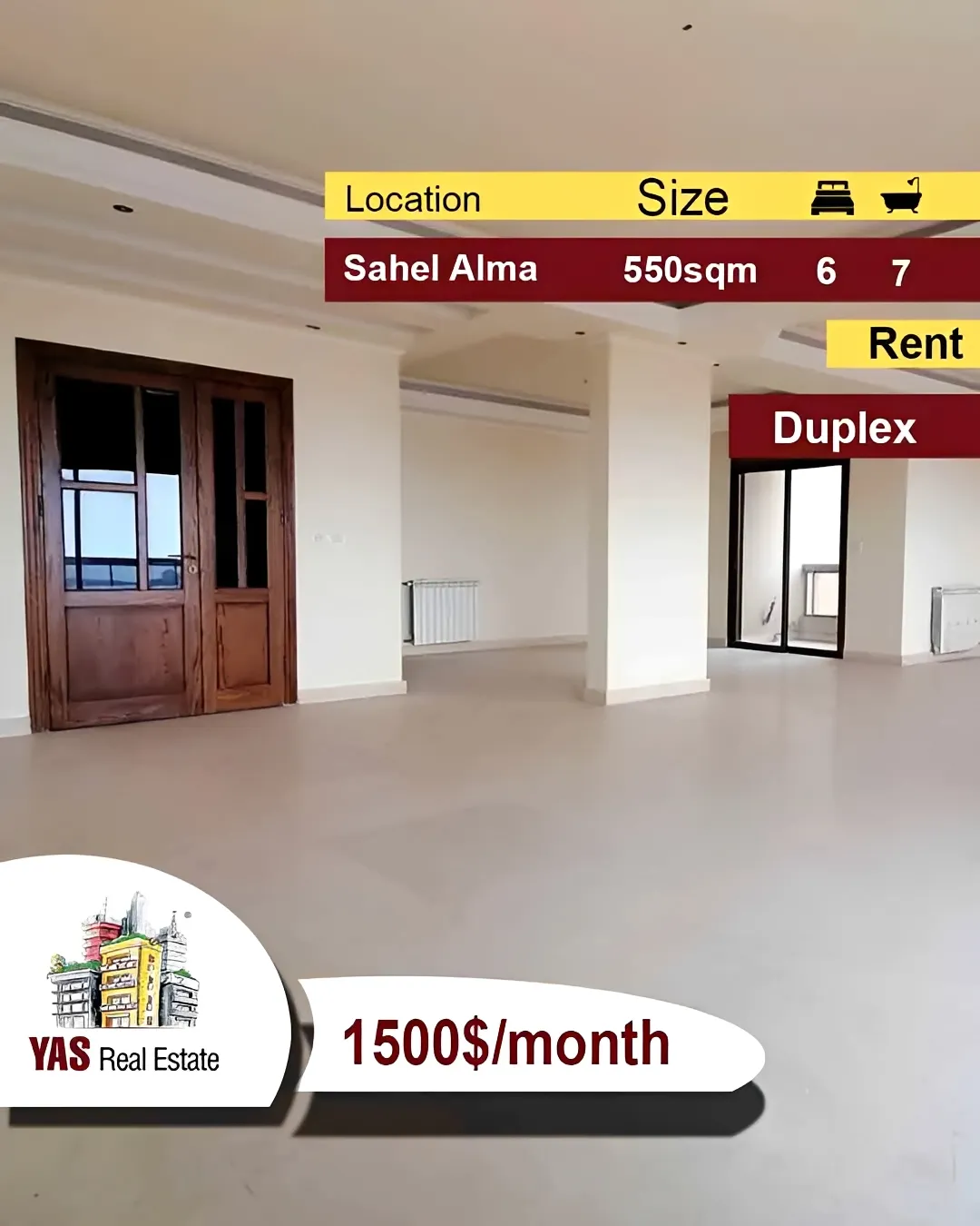 Apartment for Rent in Sahel Alma