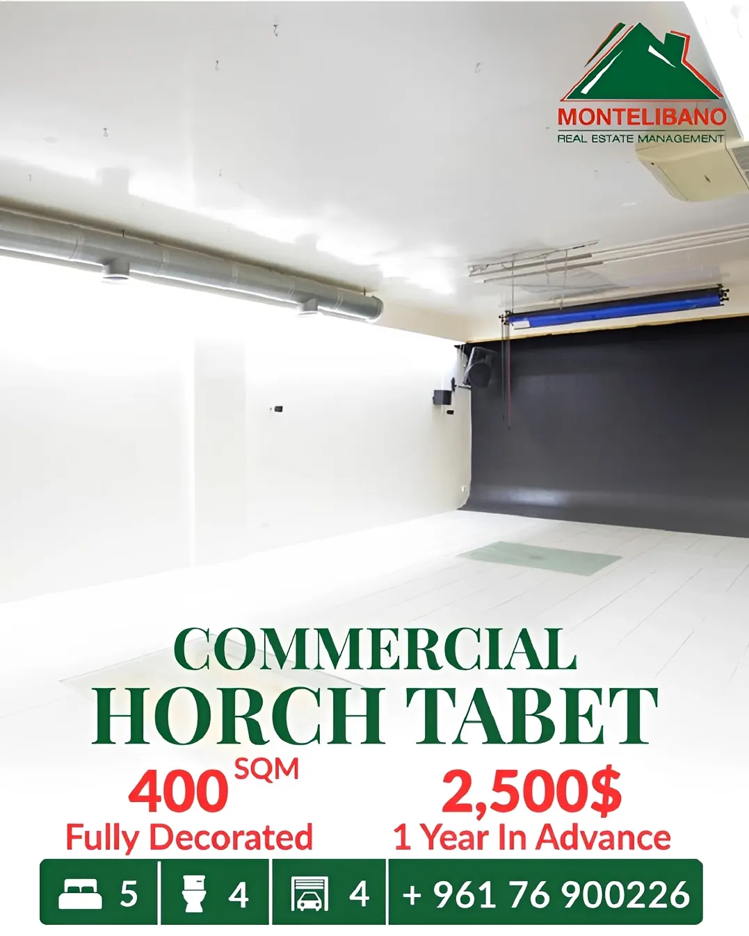 Showroom for rent in Horch Tabet, Lebanon