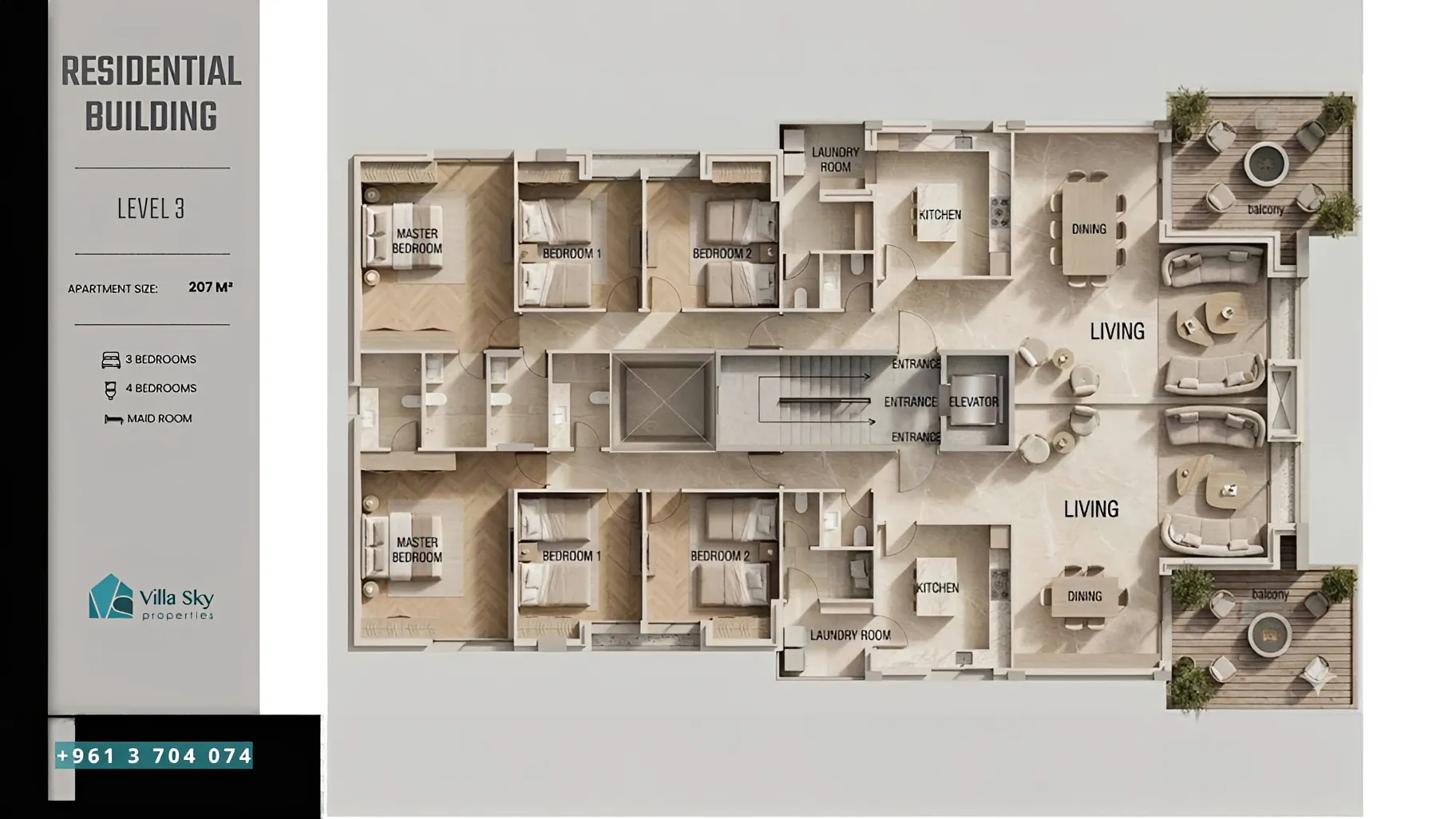 Apartment for sale in Rabieh