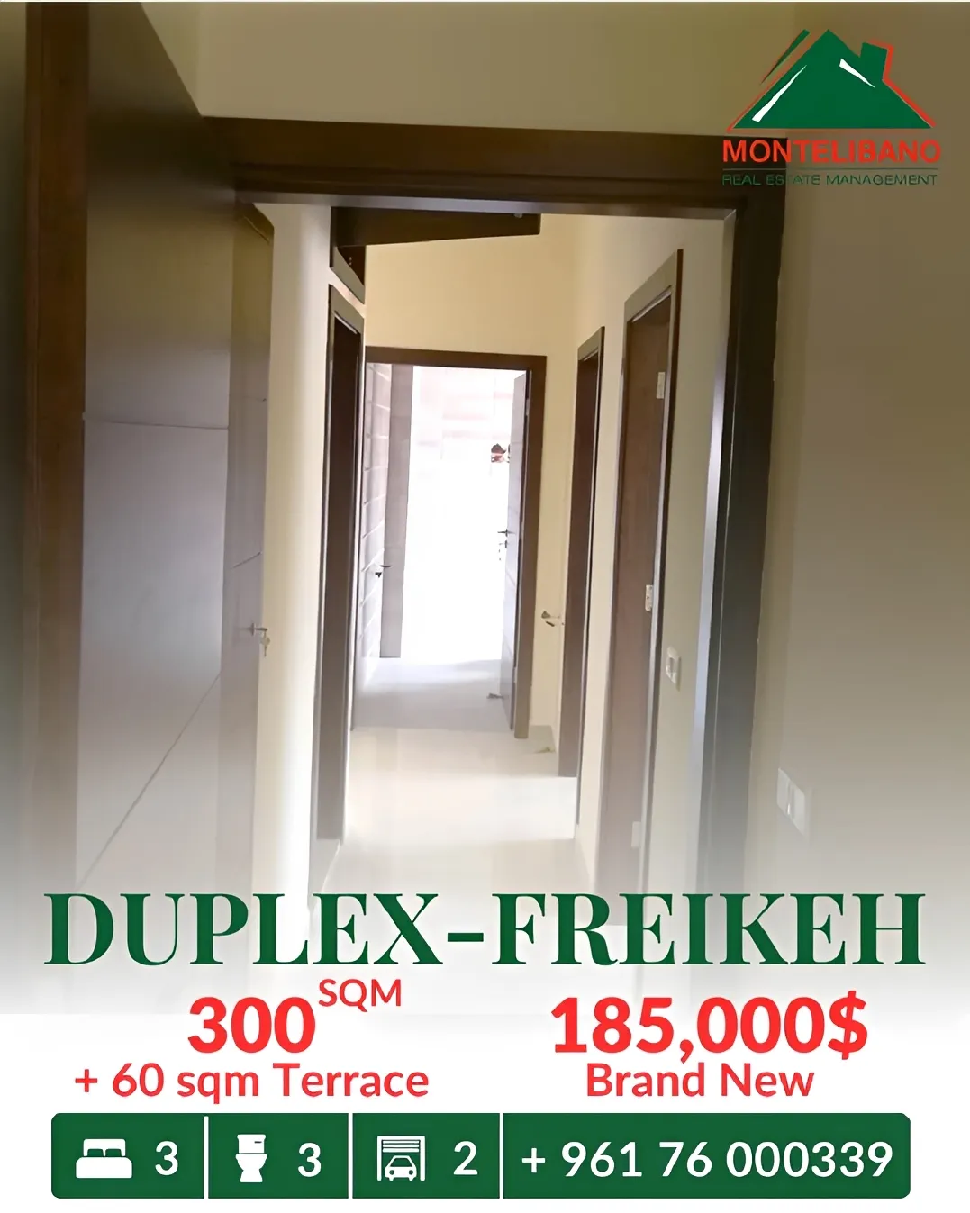 Duplex for sale in Fraikeh, Lebanon