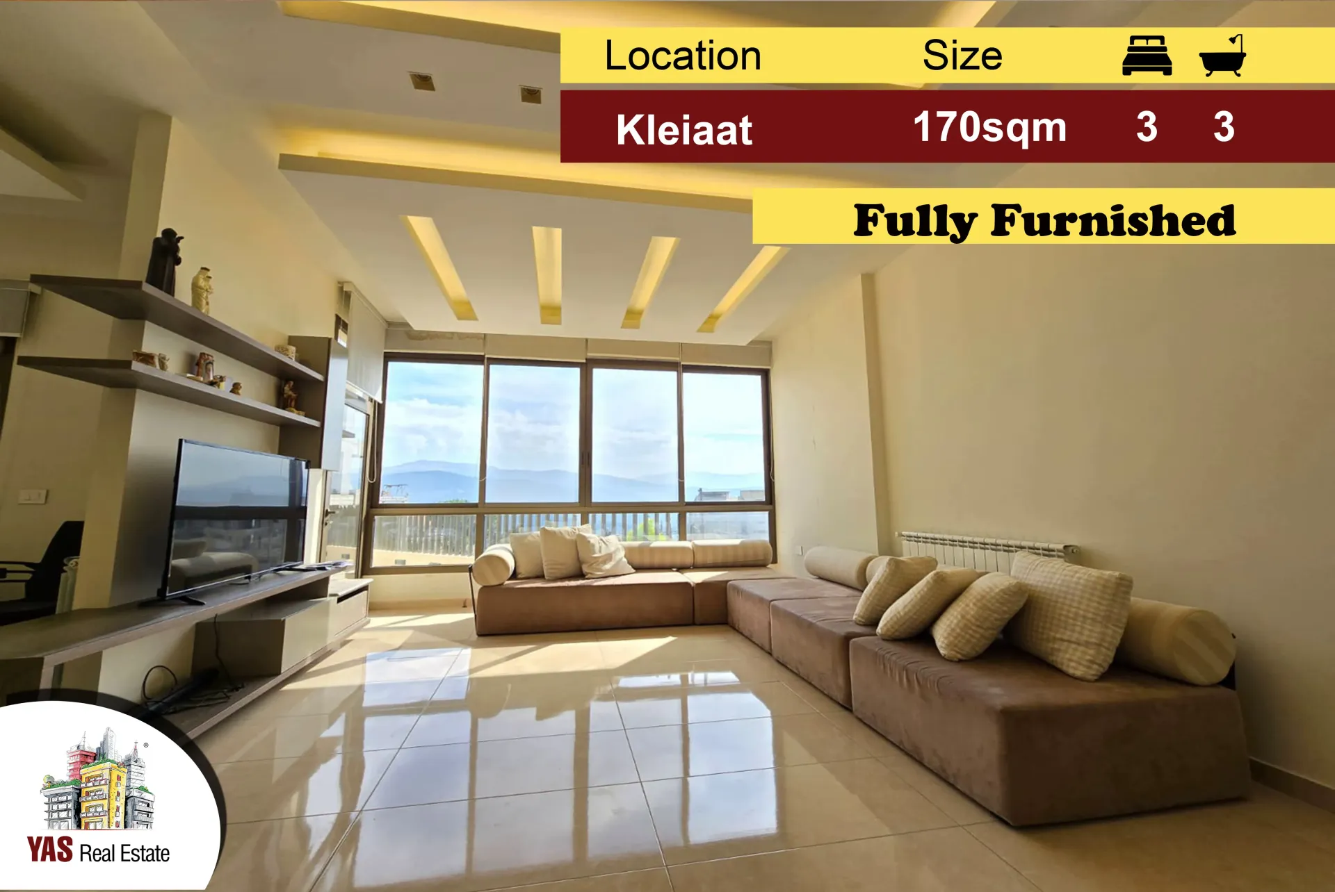 Apartment for Sale in Qleiat - 3 bed, 3 bath