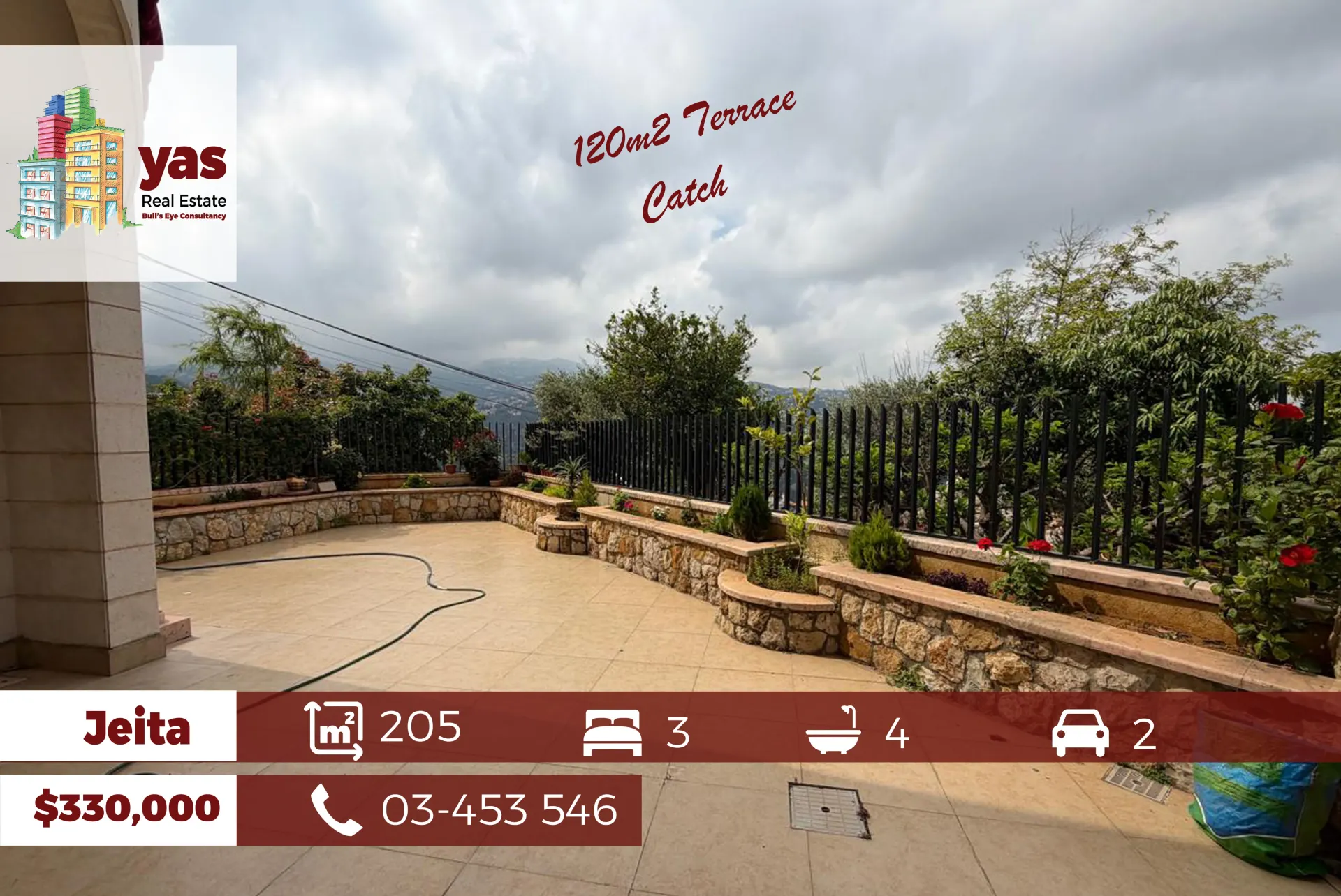 Apartment for Sale in Jeita - 3 bed, 4 bath