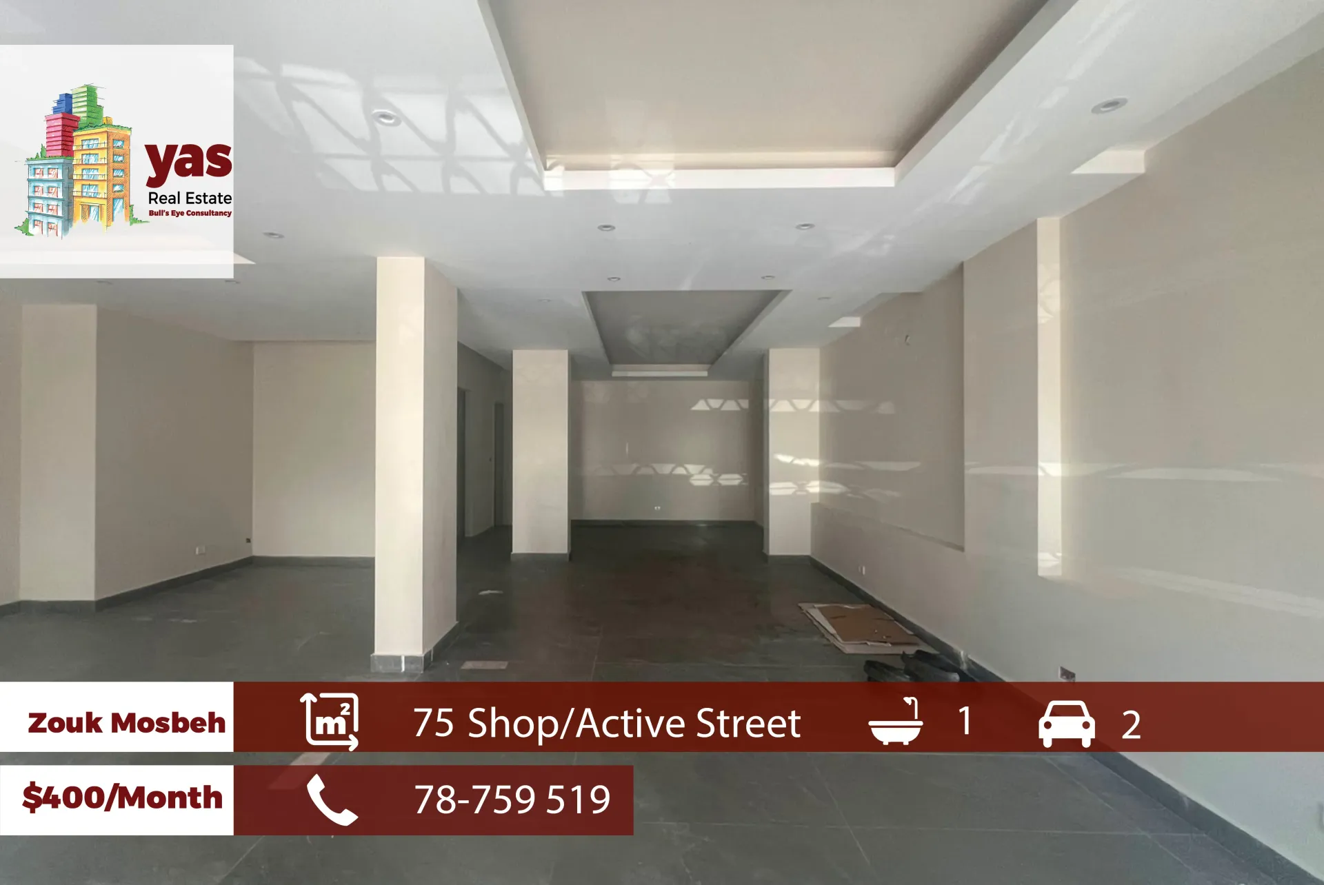 Shop for Rent in Zouk Mosbeh