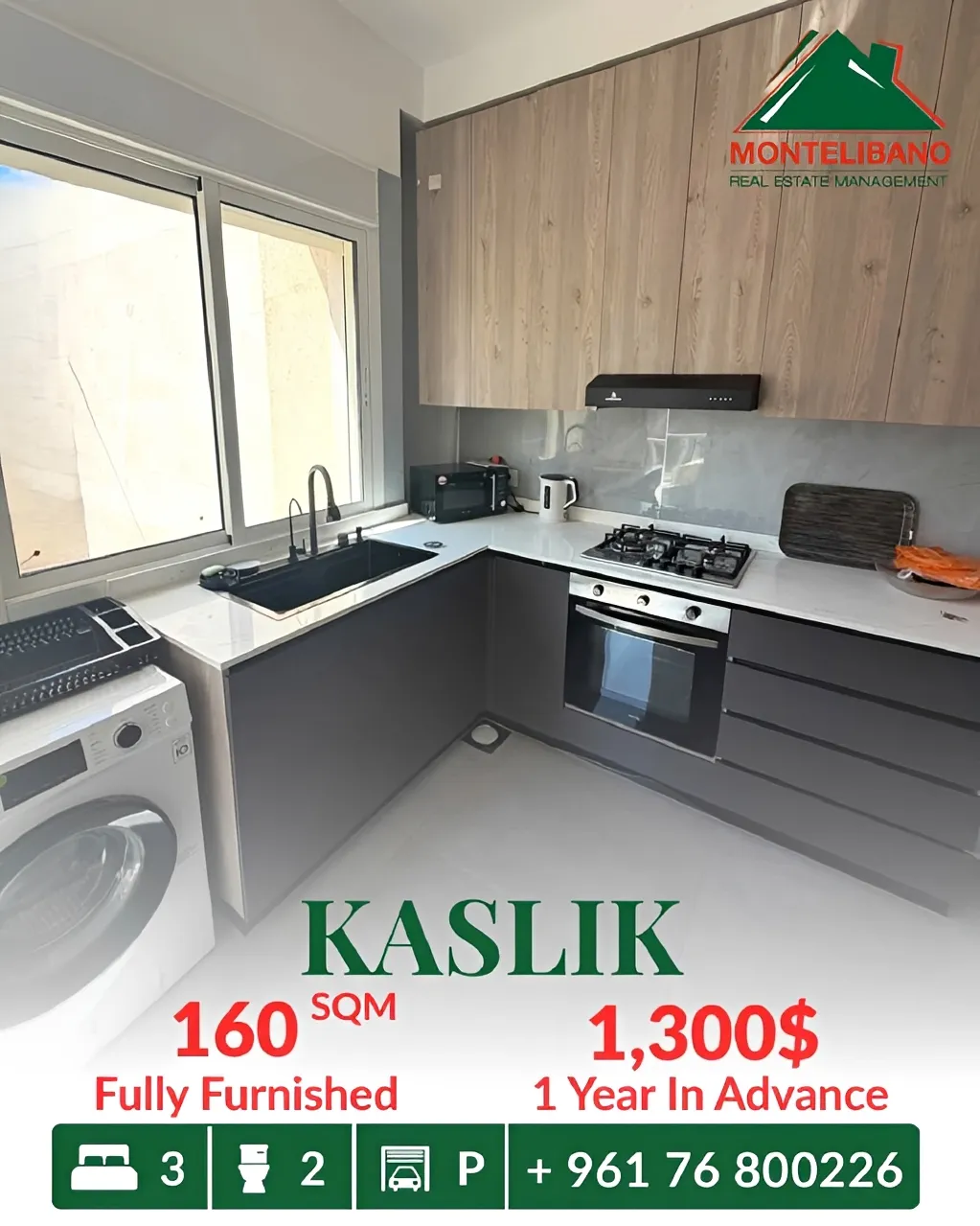 Apartment for rent in Kaslik
