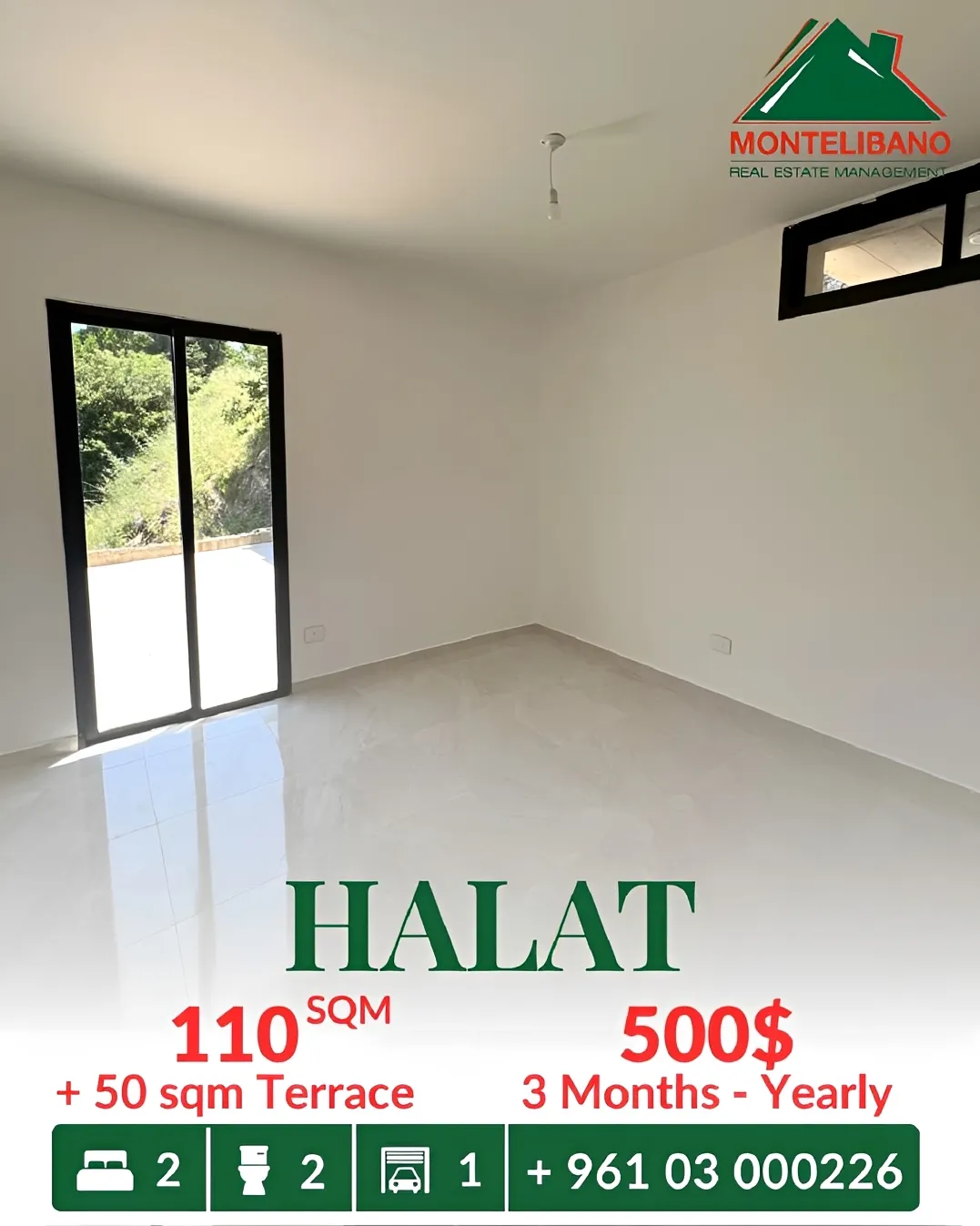 Apartment for rent in Halat, Lebanon