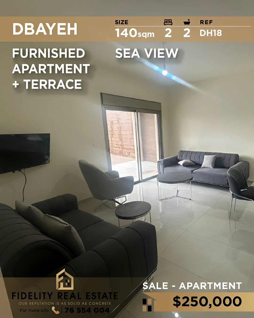Apartment for sale in Dbayeh, Lebanon - 2 bed, 2 bath