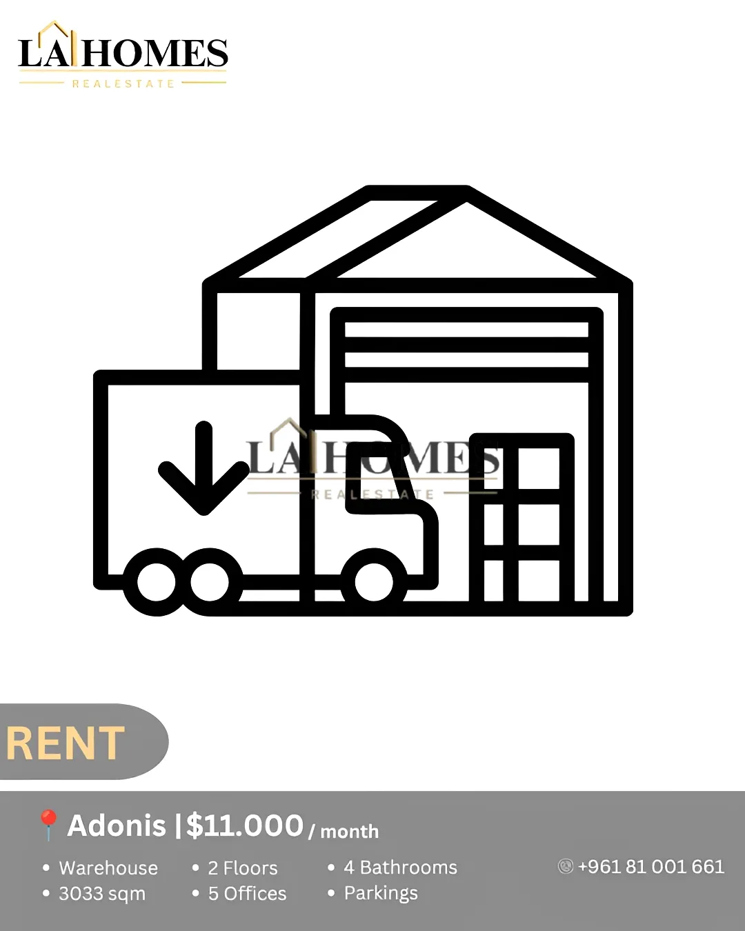 Warehouse for rent in Adonis