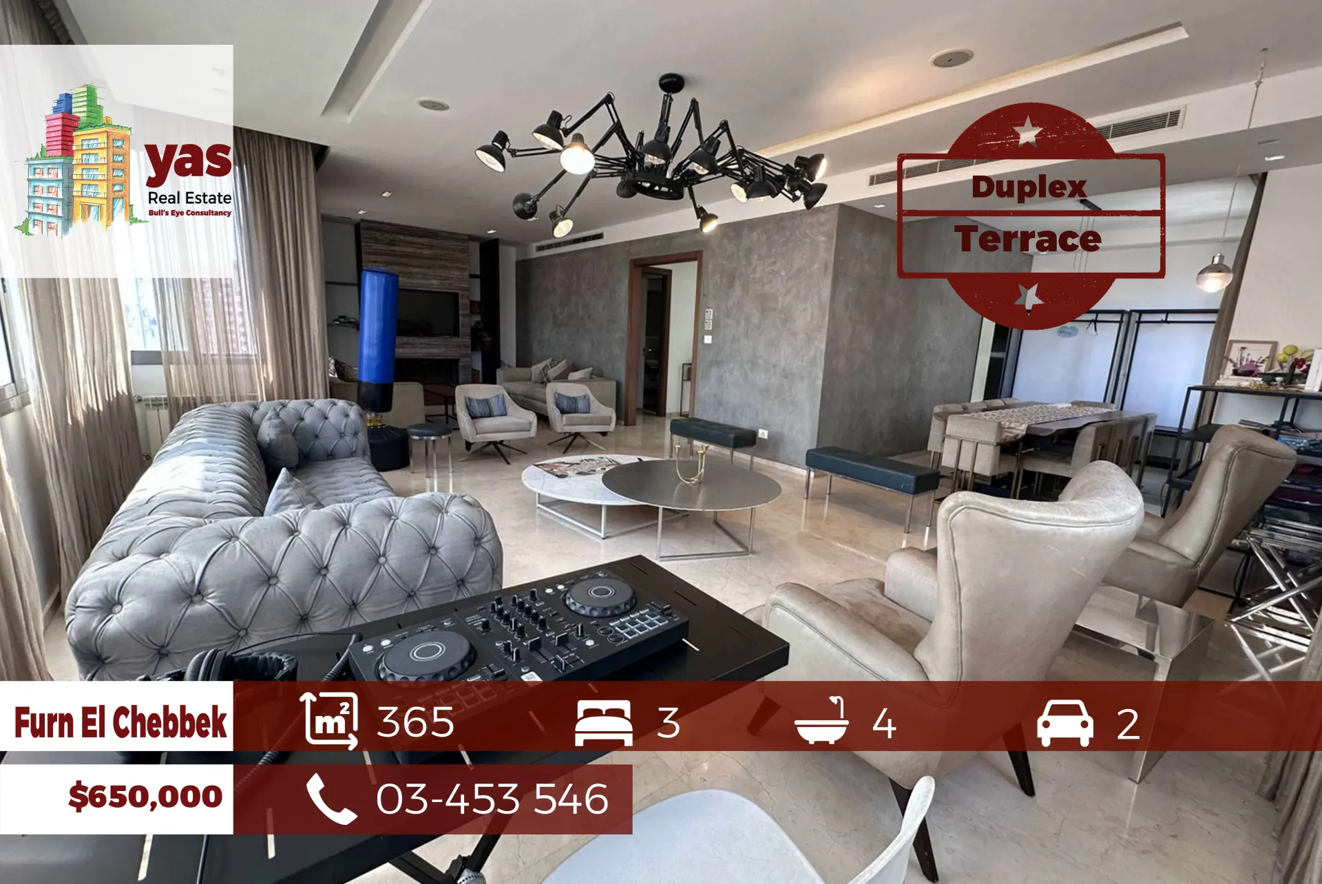 Apartment for Sale in Forn el Chebbak - 3 bed, 4 bath