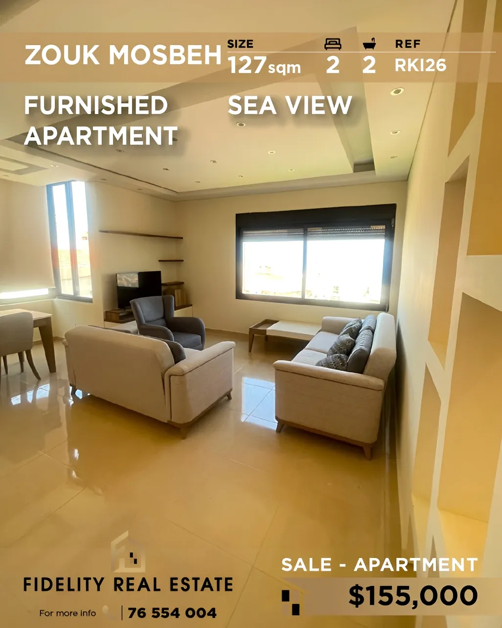 Apartment for sale in Zouk Mosbeh, Lebanon