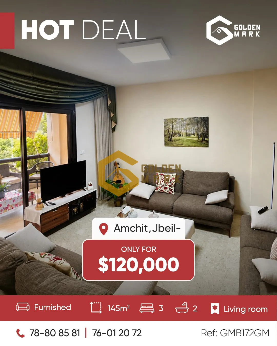 Apartment for sale in Amchit, Lebanon