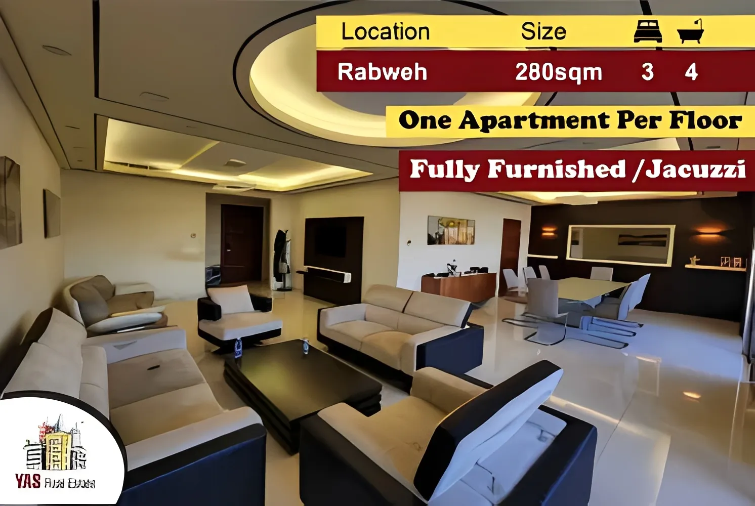 Apartment for Sale in Rabweh - 3 bed, 4 bath