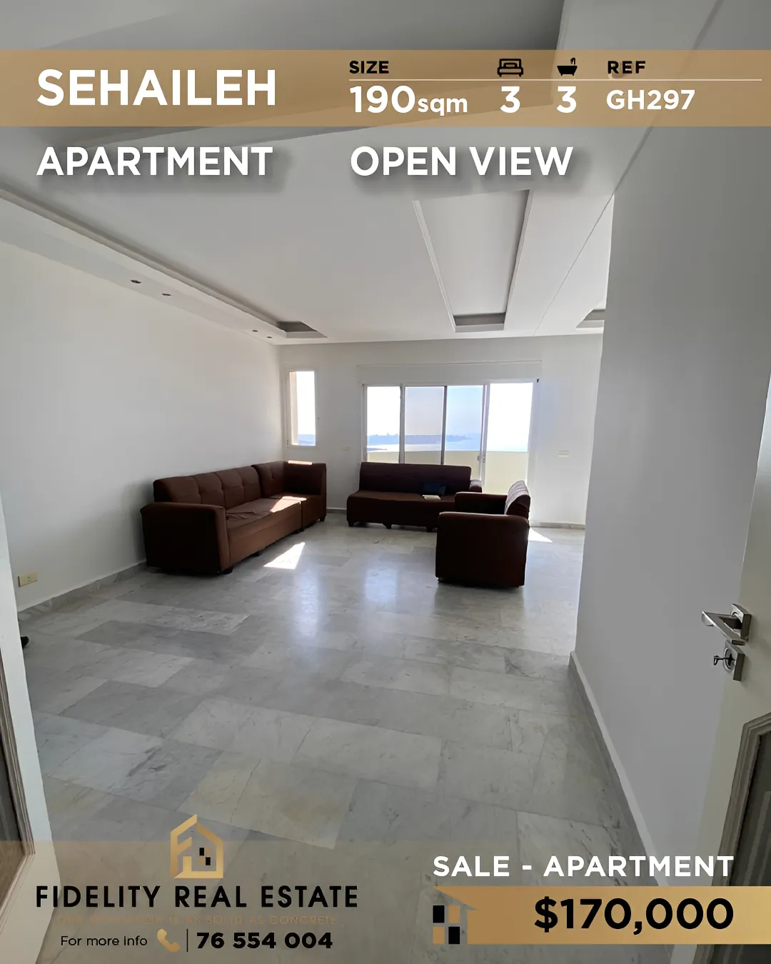 Apartment for sale in Sehayleh, Lebanon - 3 bed, 3 bath
