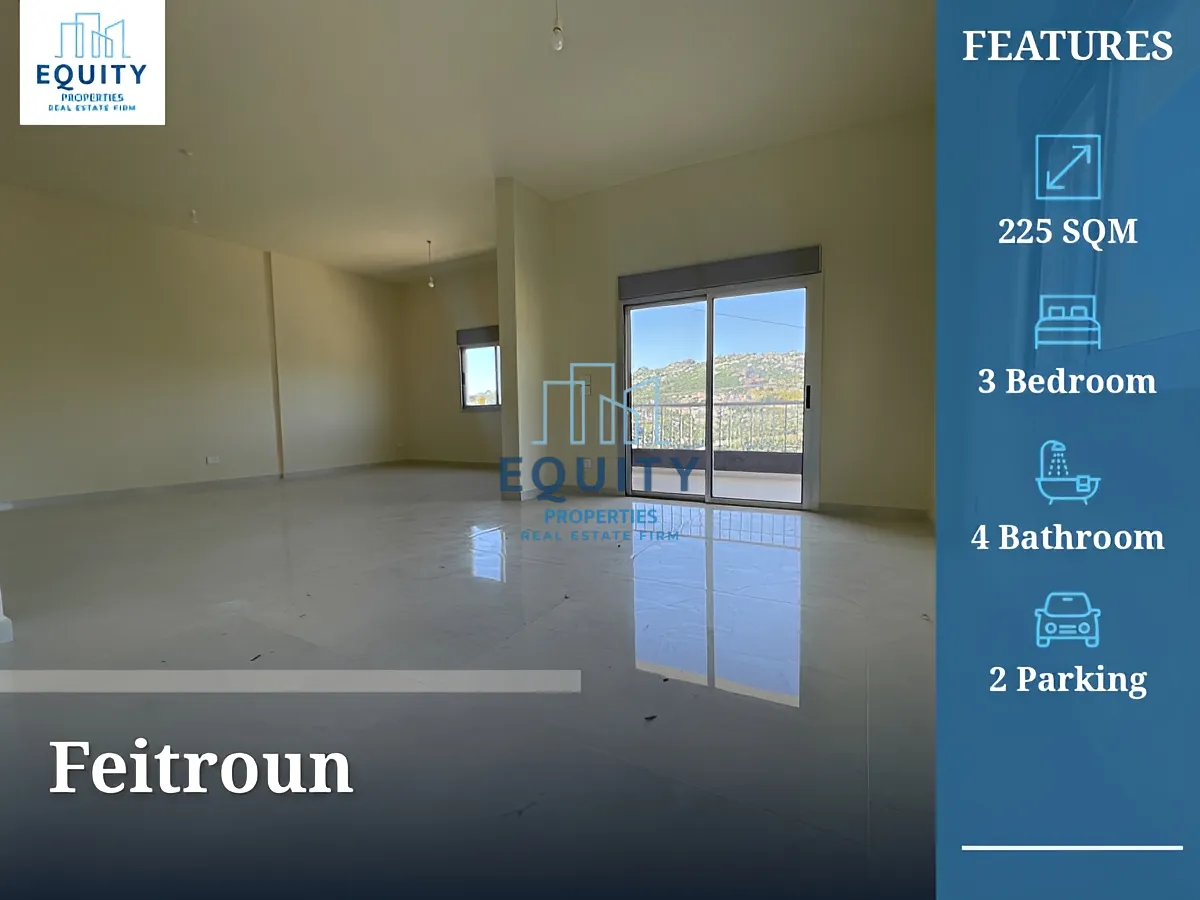 Apartment for sale in Feitroun - 3 bed, 4 bath
