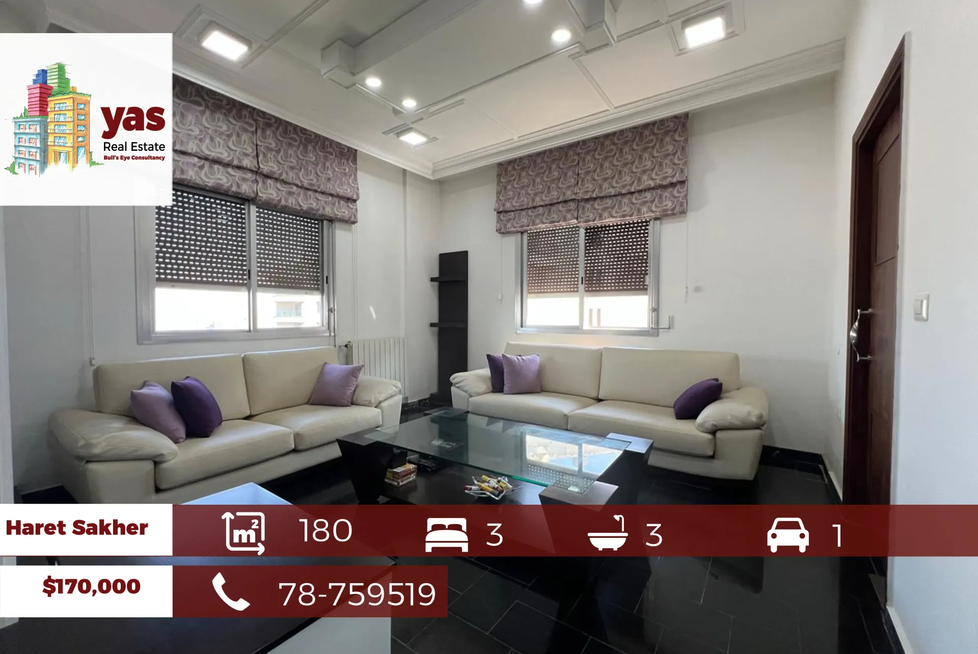 Apartment for Sale in Haret Sakhr - 3 bed, 3 bath