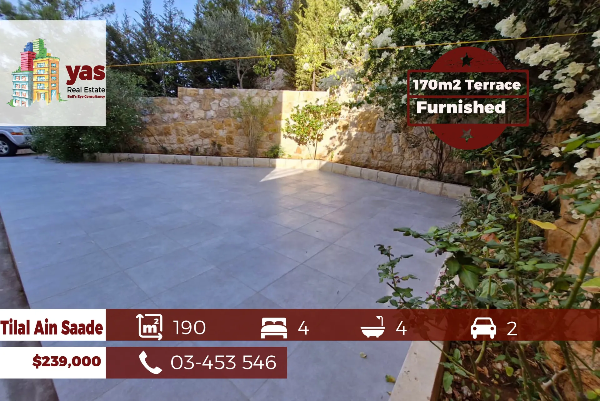 Apartment for Sale in Tilal Ain Saadeh, Metn - 4 bed, 4 bath
