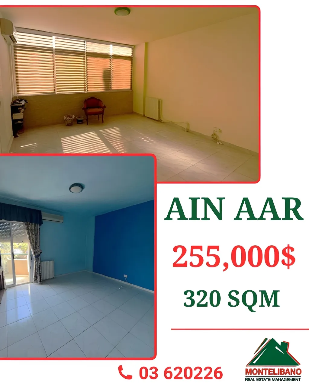 Apartment for sale in Ain Aar, Lebanon