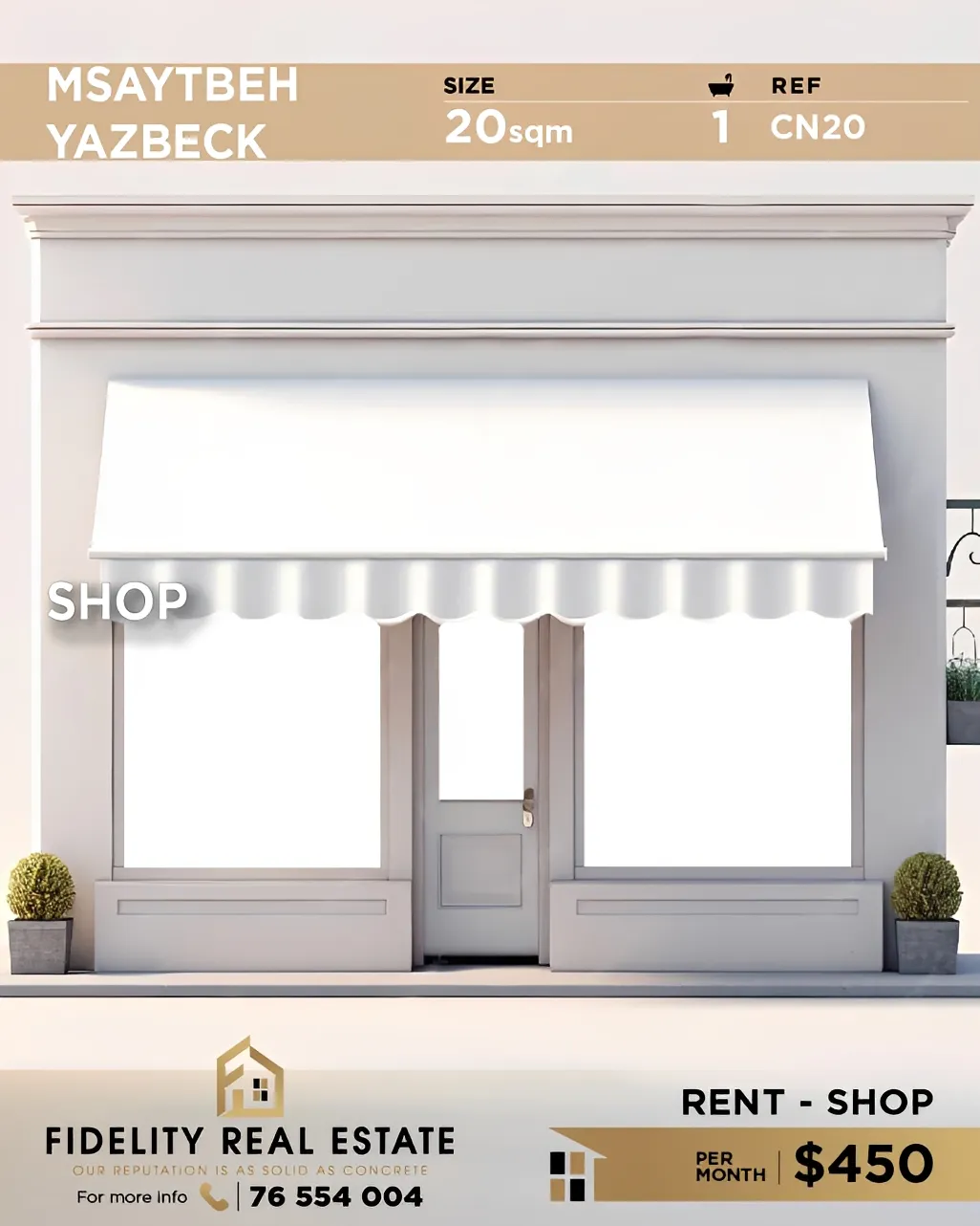 Shop for rent in Msaytbeh, Beirut, Lebanon