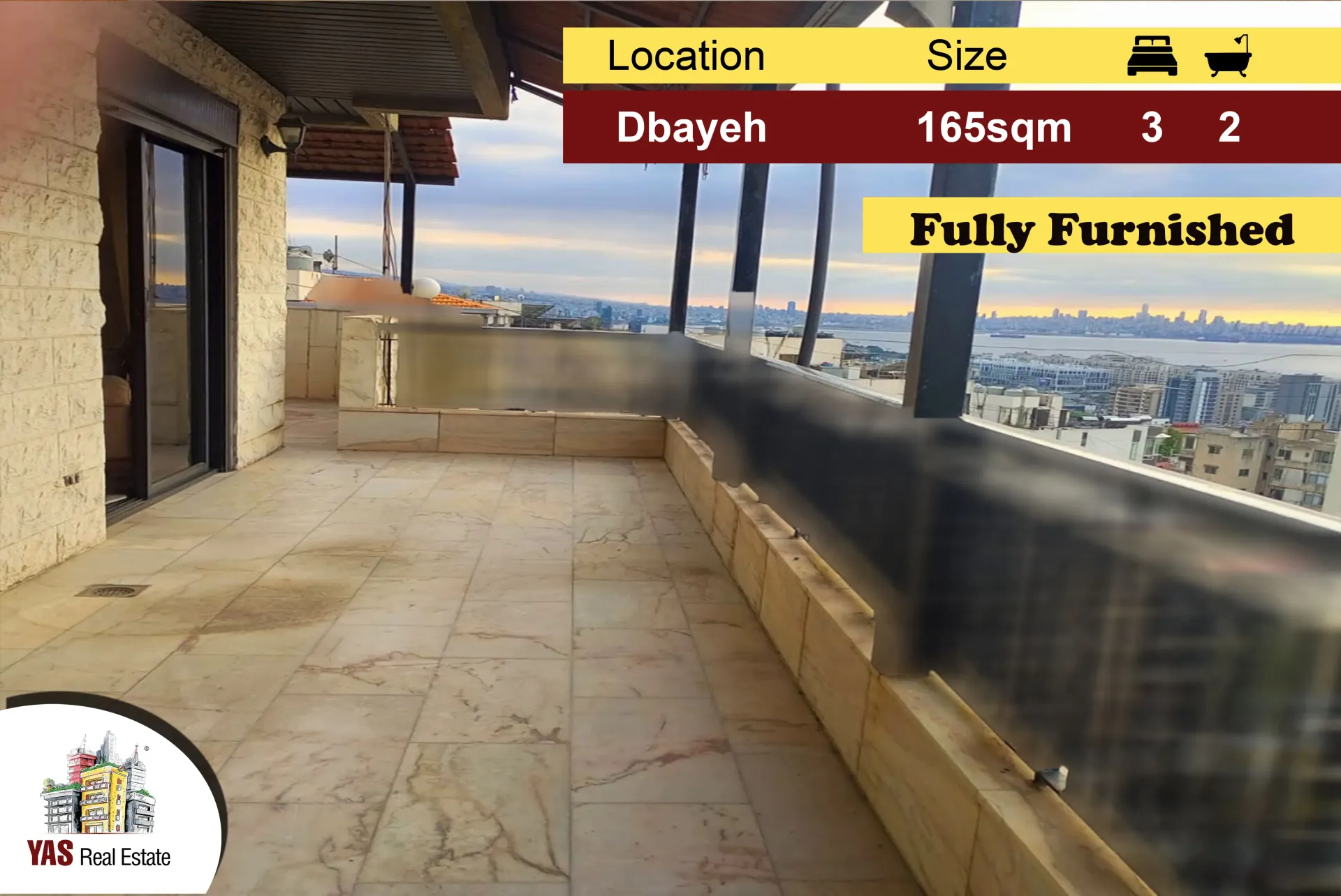 Apartment for Sale in Dbayeh - 3 bed, 2 bath