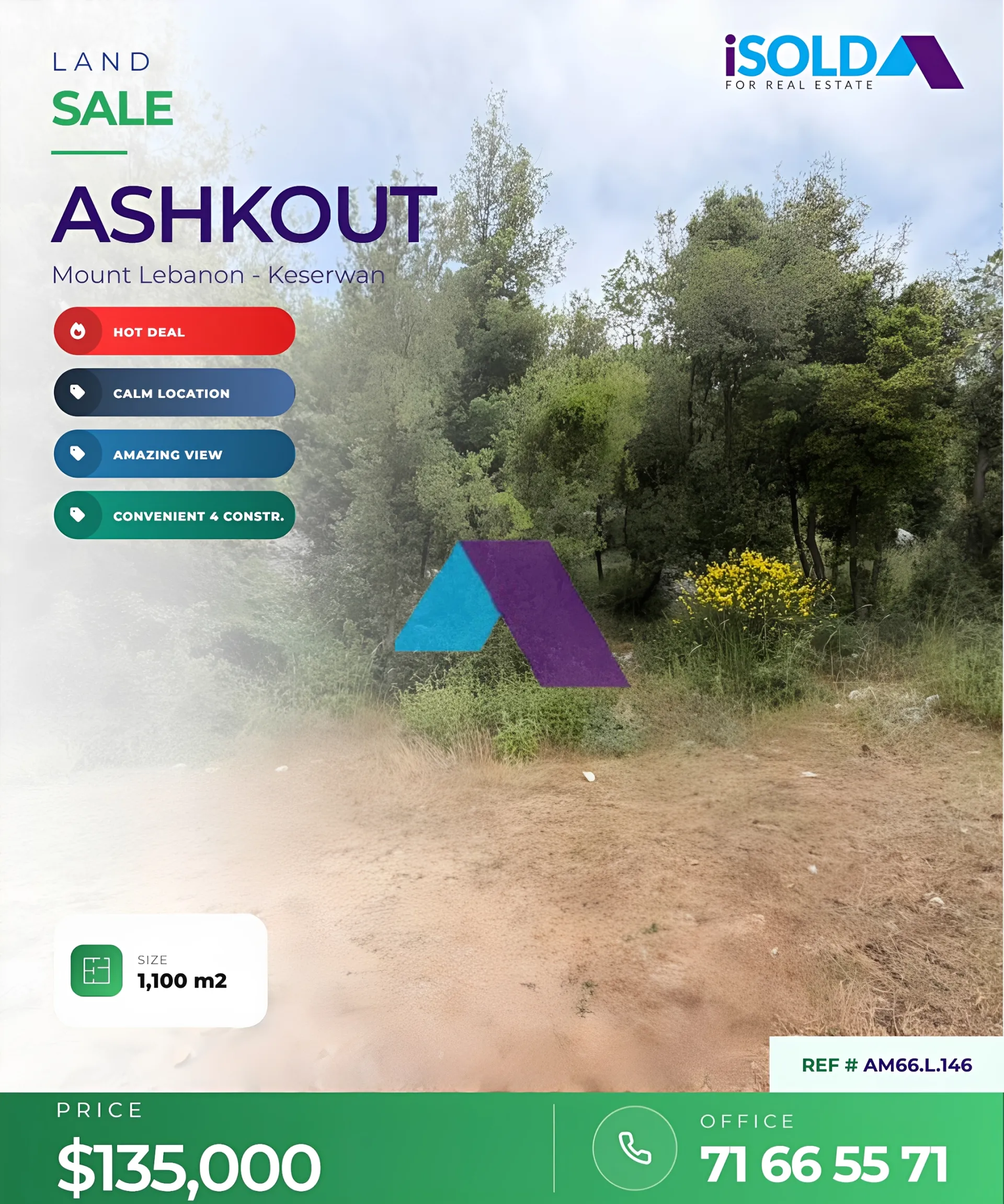 Land for sale in Aachqout, Lebanon