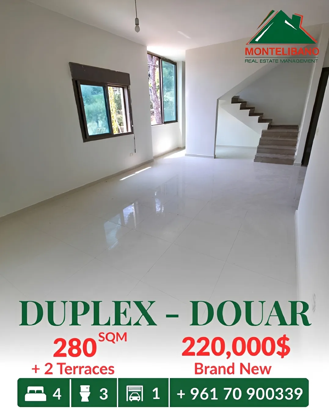 Apartment for sale in Douar, Lebanon - 4 bed, 3 bath