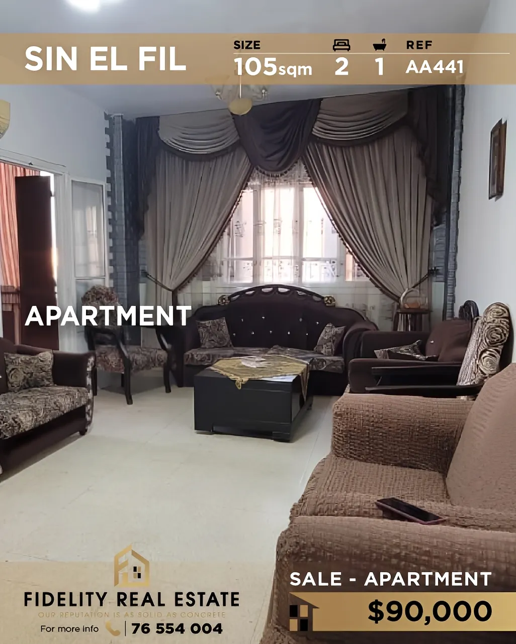 Apartment for sale in Sin El Fil, Lebanon