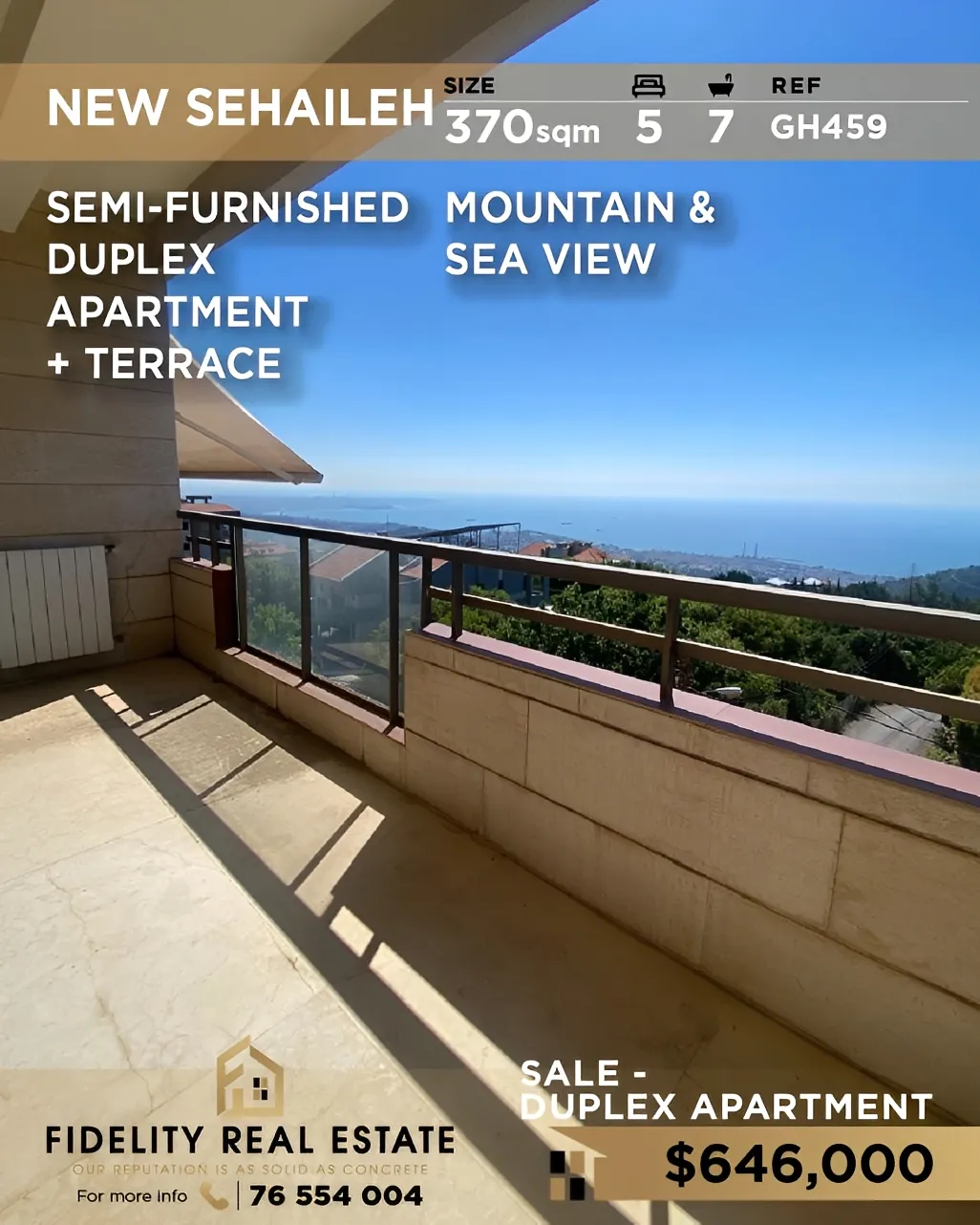 Duplex for sale in Sehayleh, Lebanon - 5 bed, 7 bath