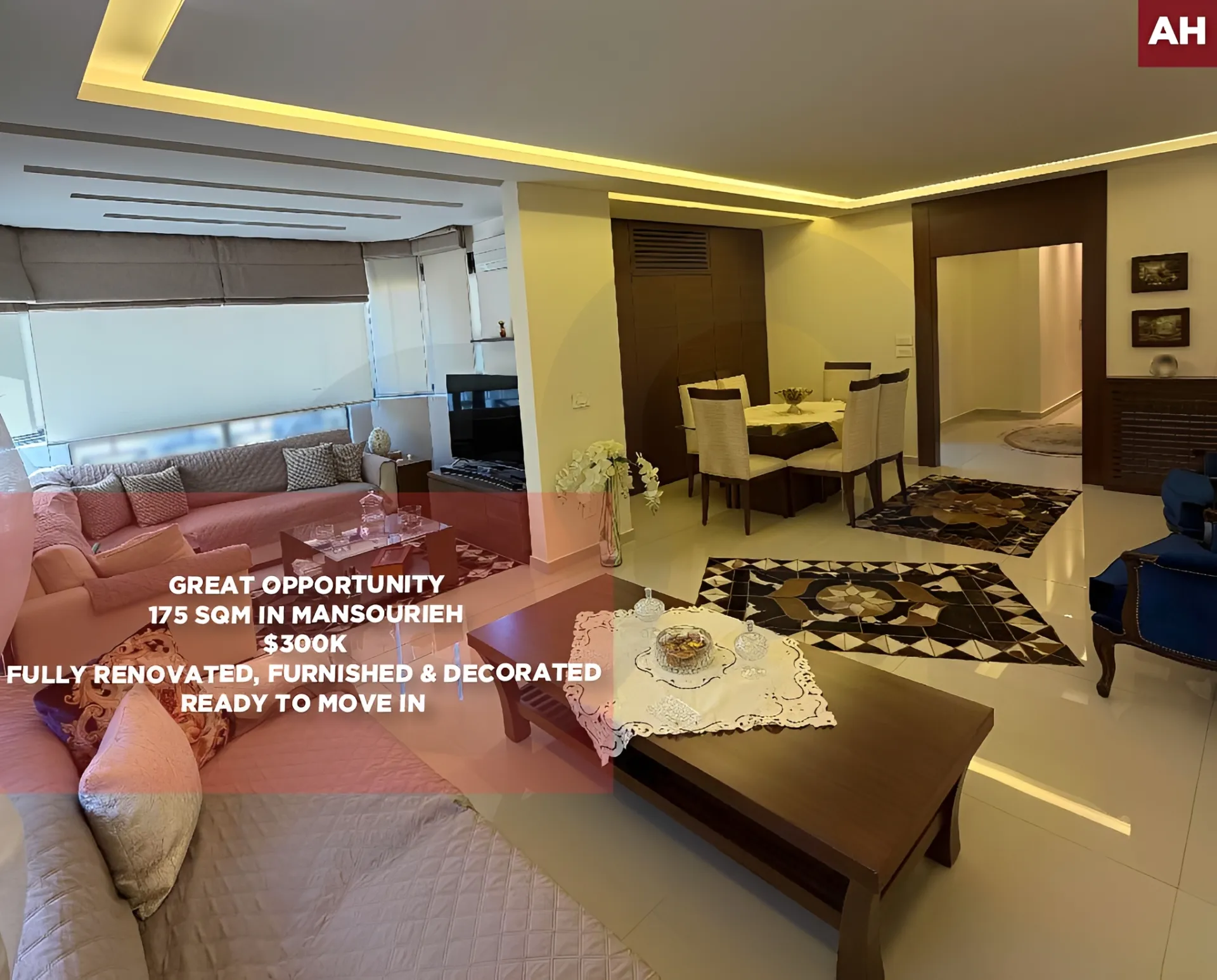 Apartment for Sale in Mansourieh - 3 bed, 2 bath