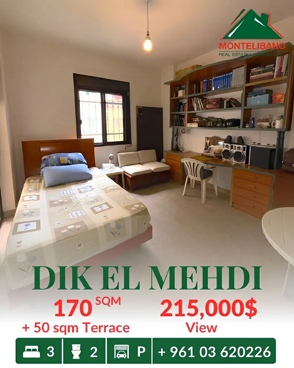 Apartment for sale in Dik El Mehdi, Lebanon