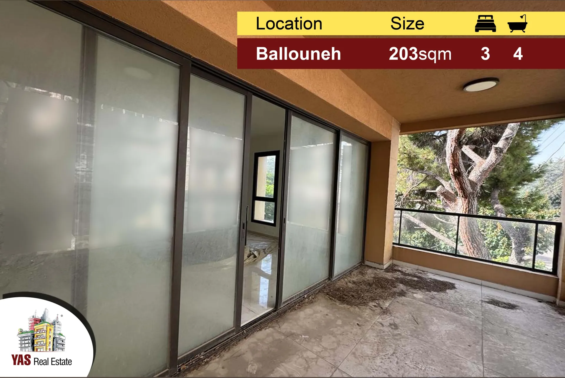 Apartment for Sale in Ballouneh - 3 bed, 4 bath