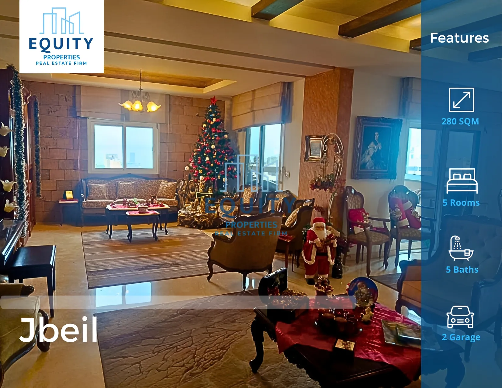 Apartment for Sale in Jbeil - 3 bed, 5 bath