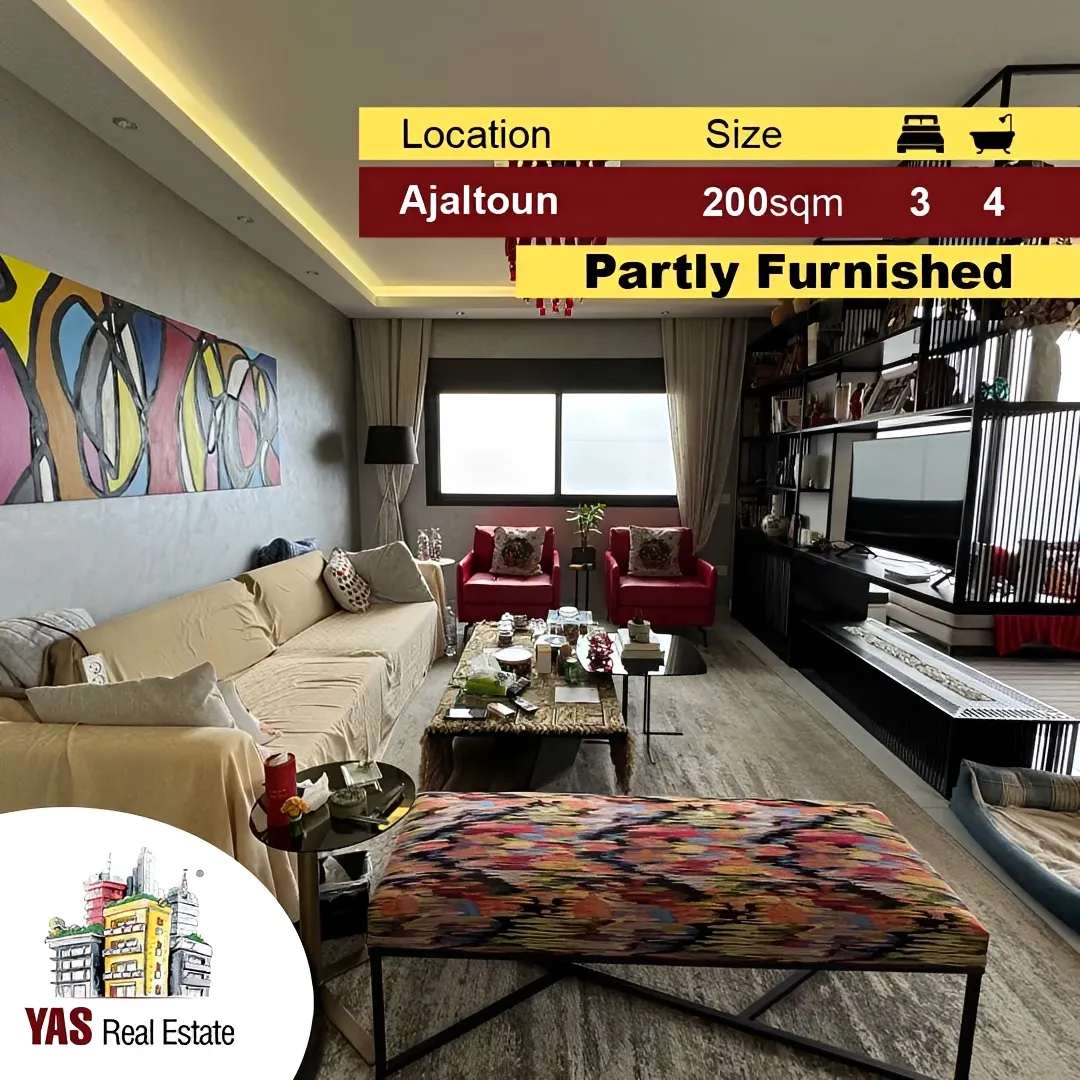 Apartment for Sale in Ajaltoun - 3 bed, 4 bath