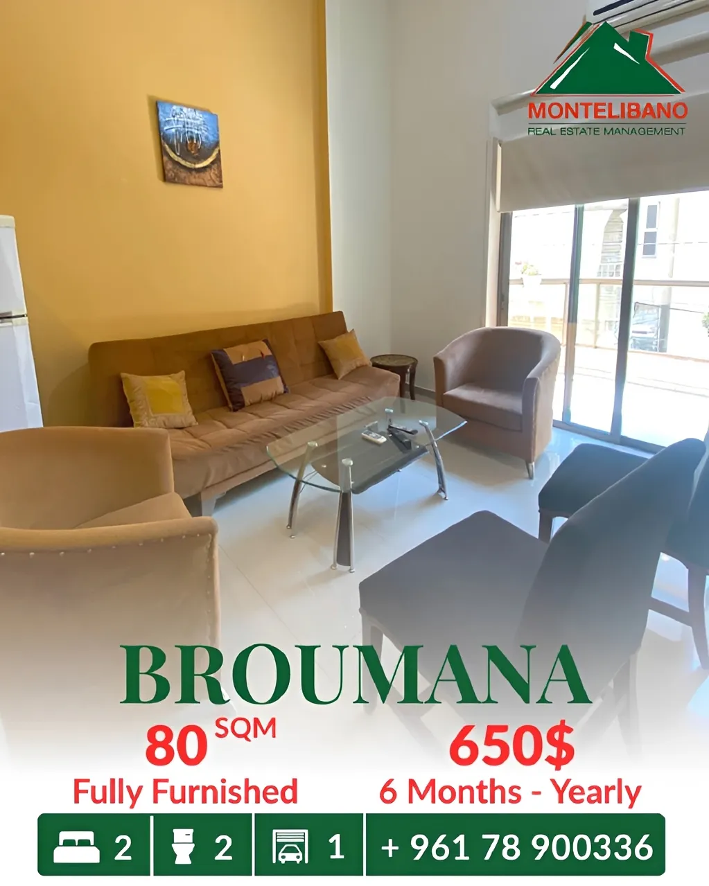 Apartment for rent in Broummana, Lebanon