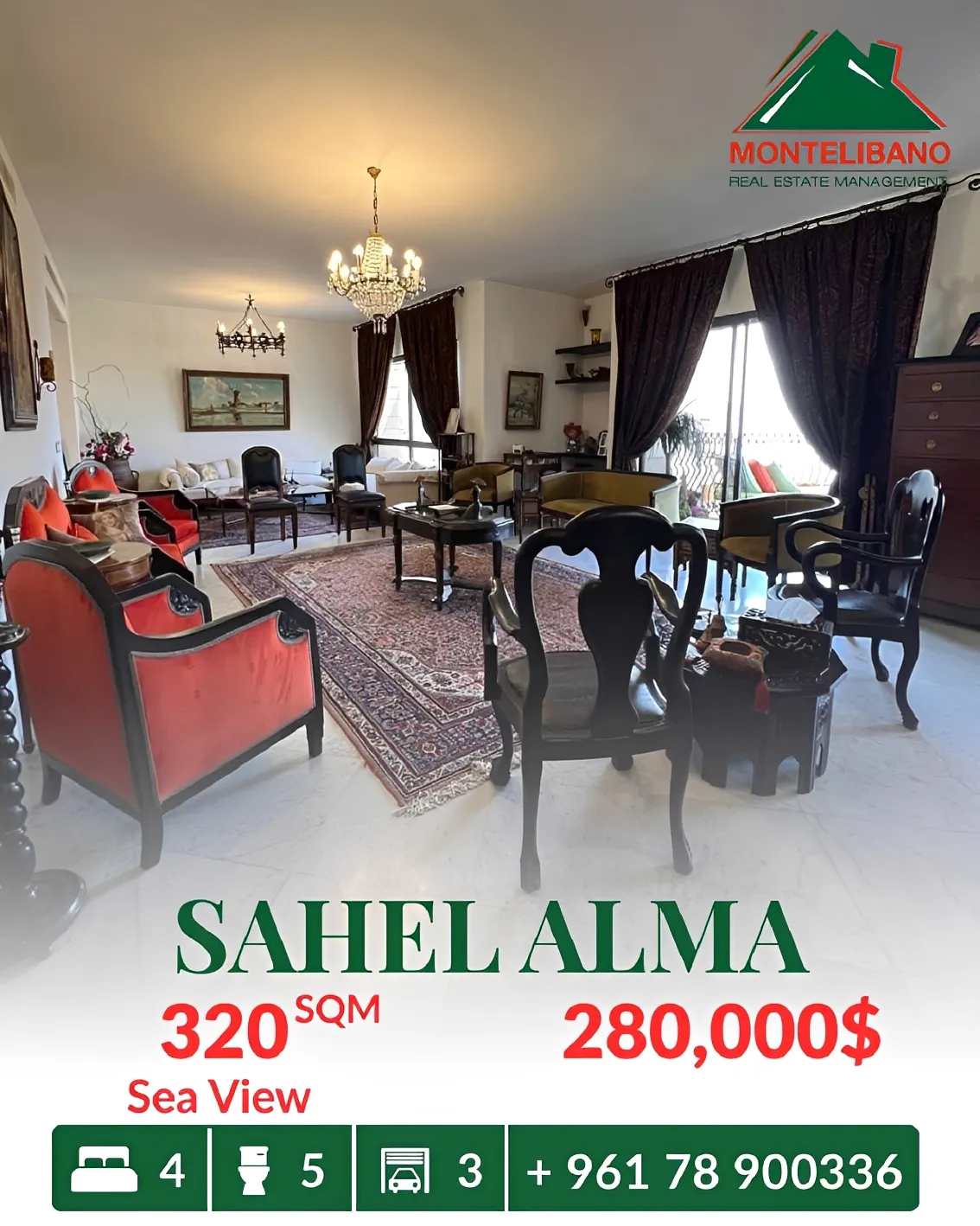 Apartment for Sale in Sahel Aalma, Lebanon