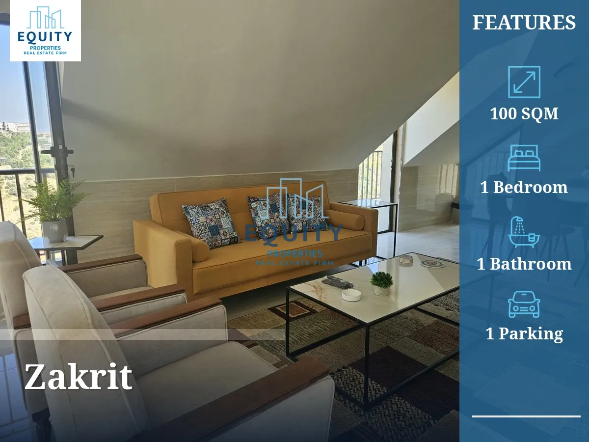 Apartment for rent in Zakrit - 1 bed, 1 bath