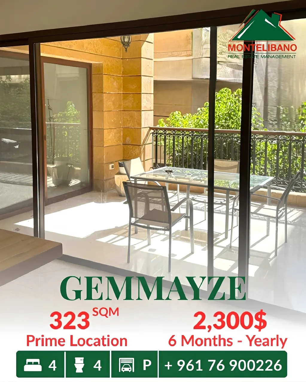 Apartment for rent in Gemmayzeh, Beirut, Lebanon