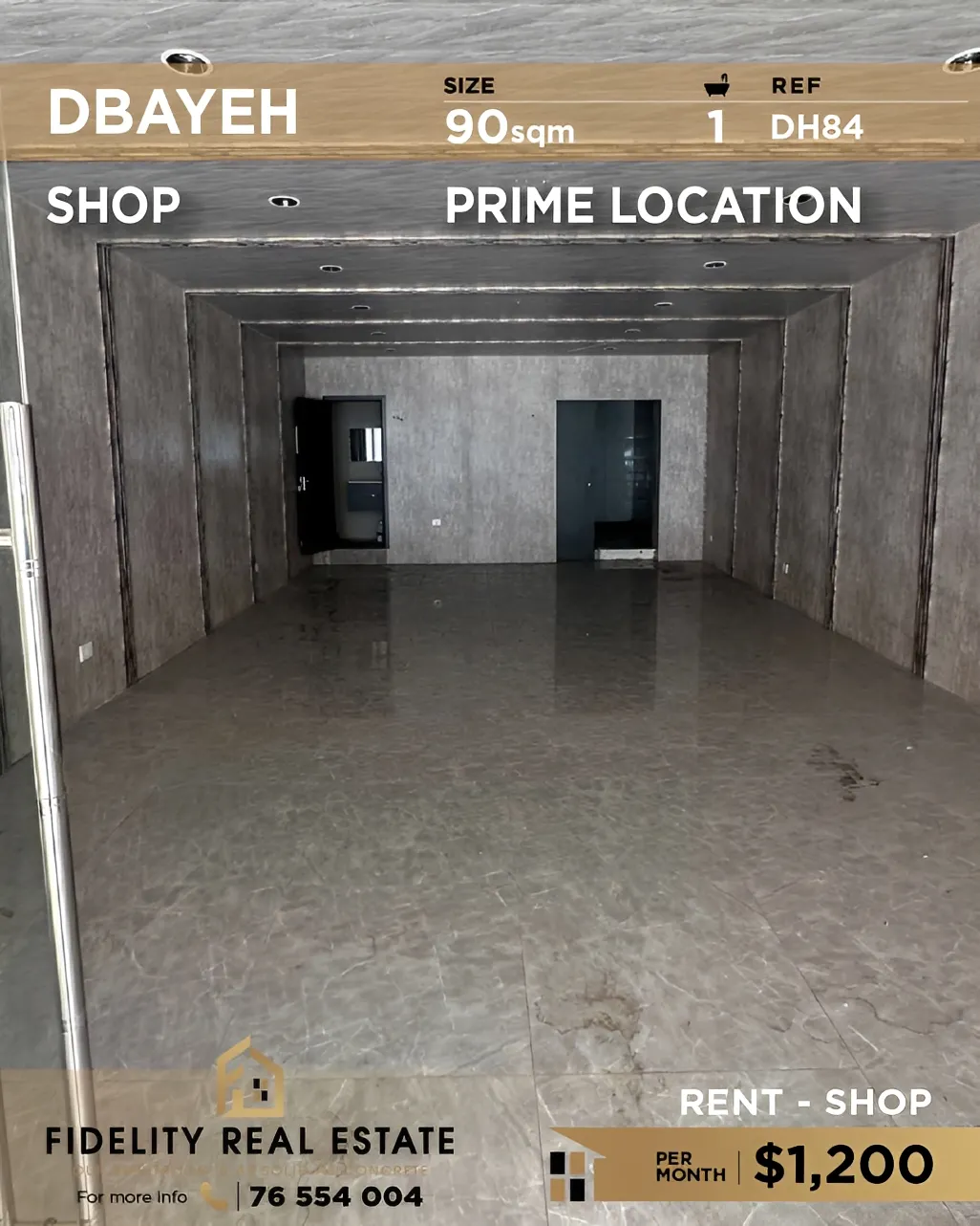 Shop for rent in Dbayeh, Lebanon