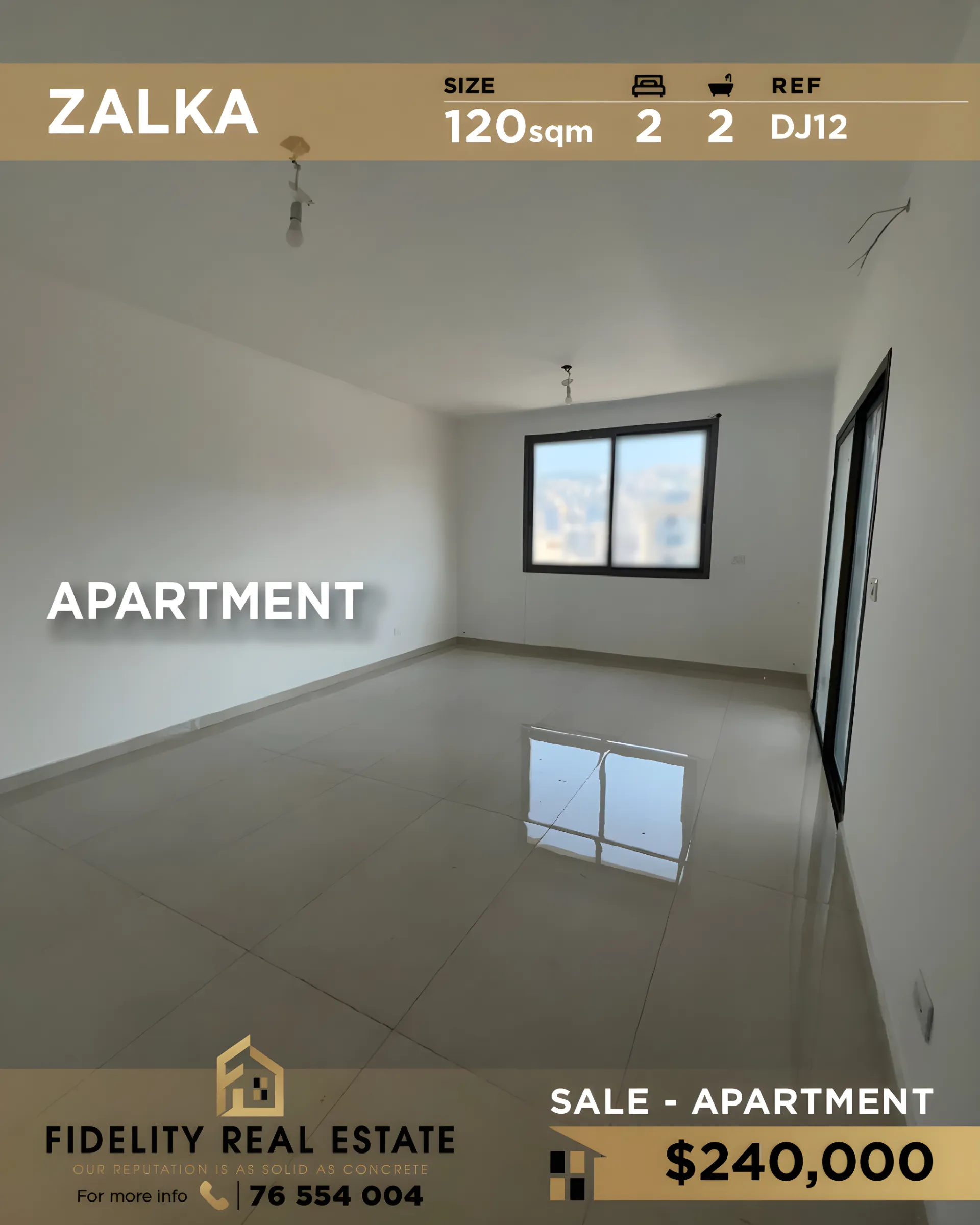 Apartment for sale in Zalqa, Lebanon