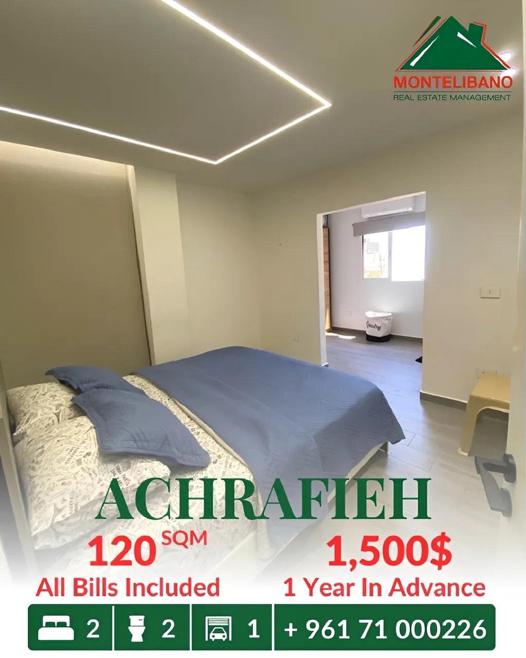 Apartment for rent in Achrafieh, Beirut, Lebanon
