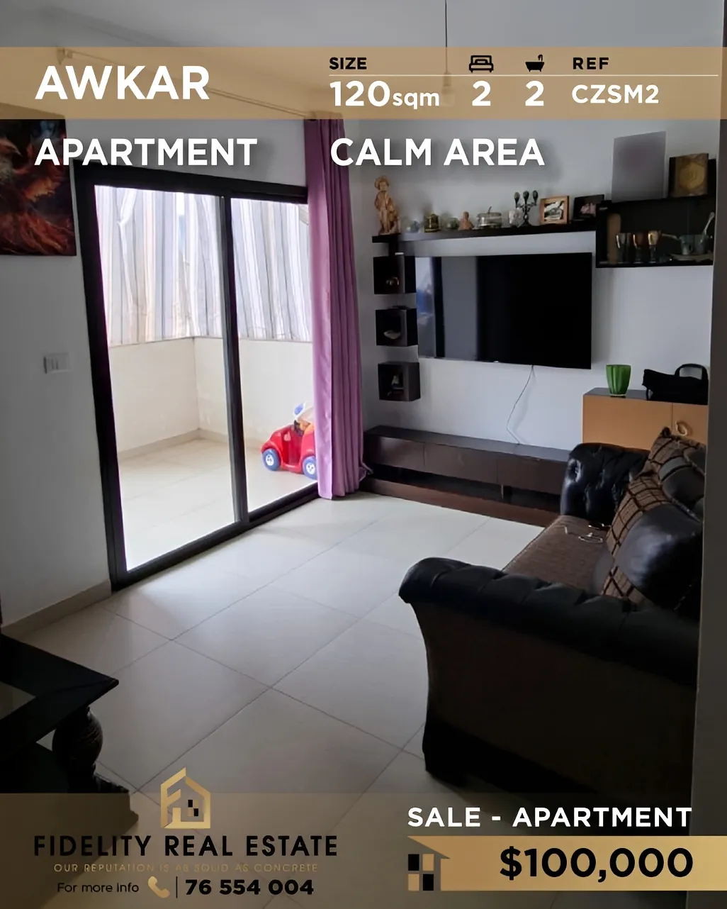 Apartment for sale in Aaoukar, Lebanon
