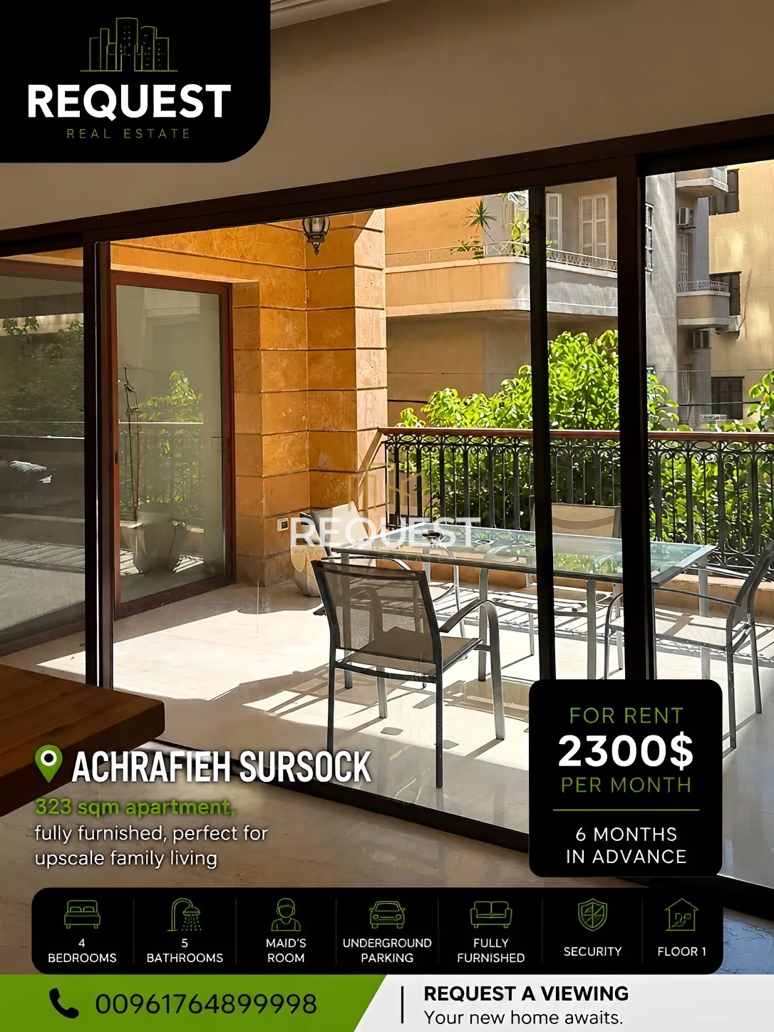 Apartment for rent in Sursock, beirut, lebanon - 4 bed, 5.0 bath