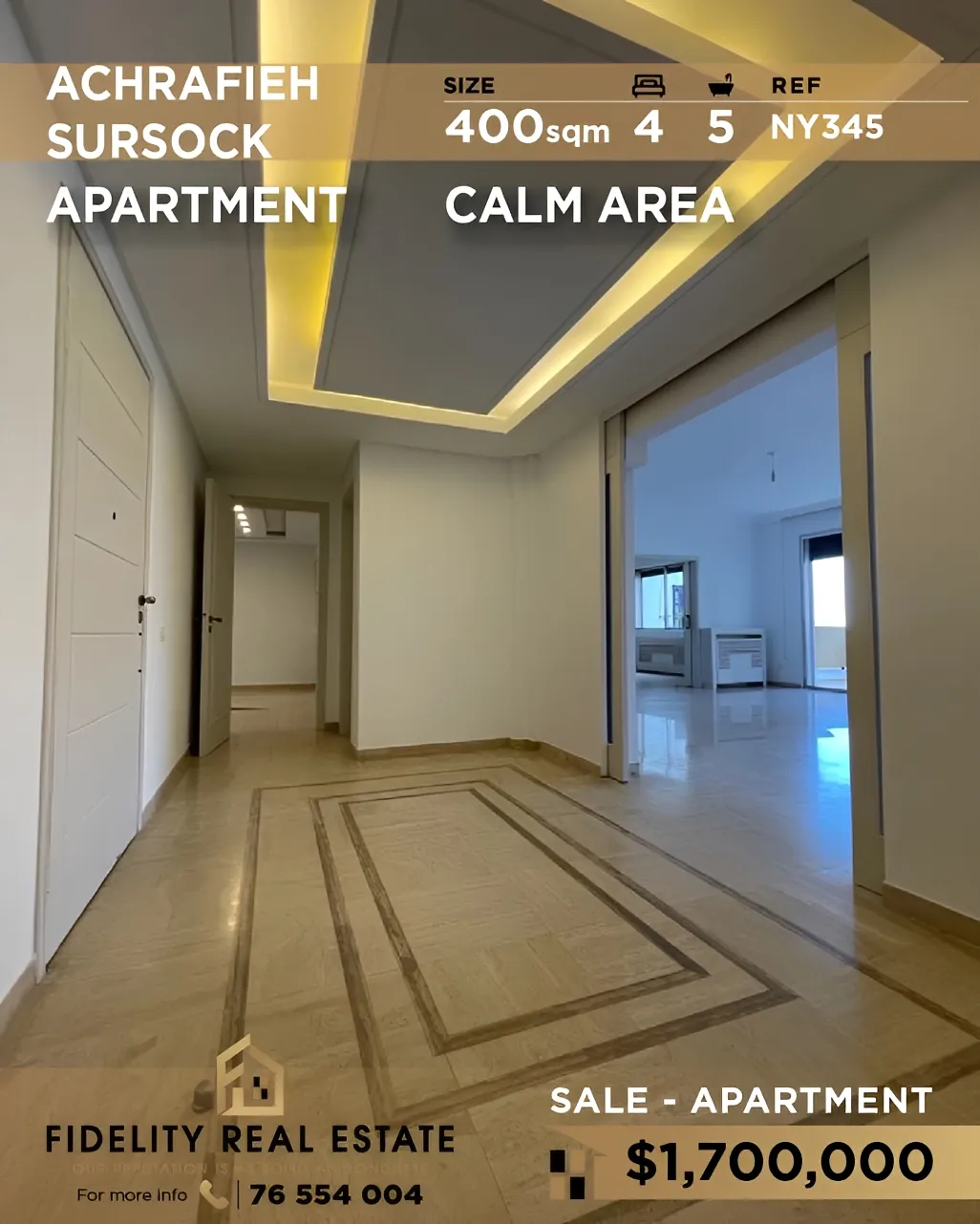 Apartment for sale in Sursock, Bayrut, Lebanon - 4 bed, 5 bath