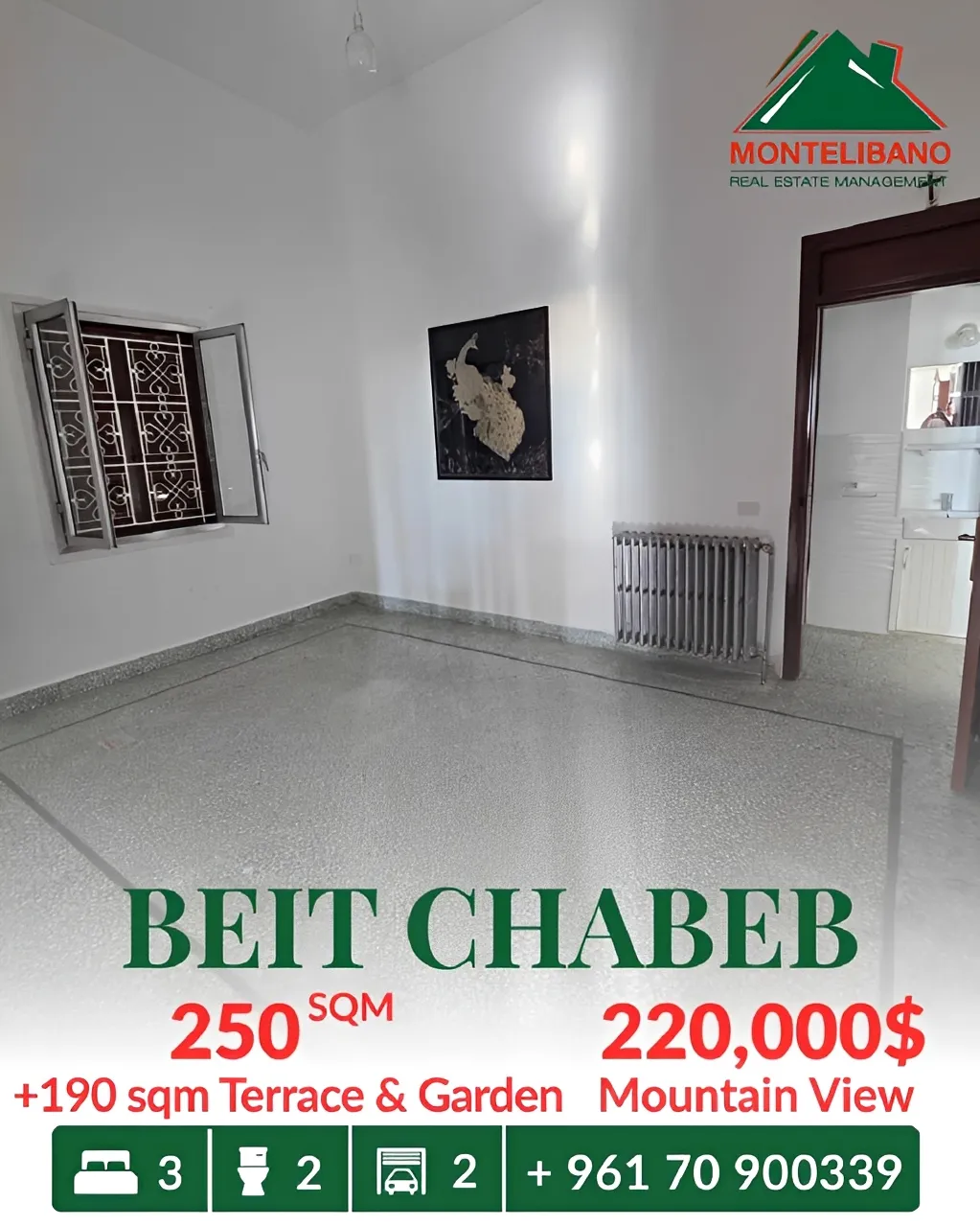 Apartment for sale in Beit Chabeb, Lebanon