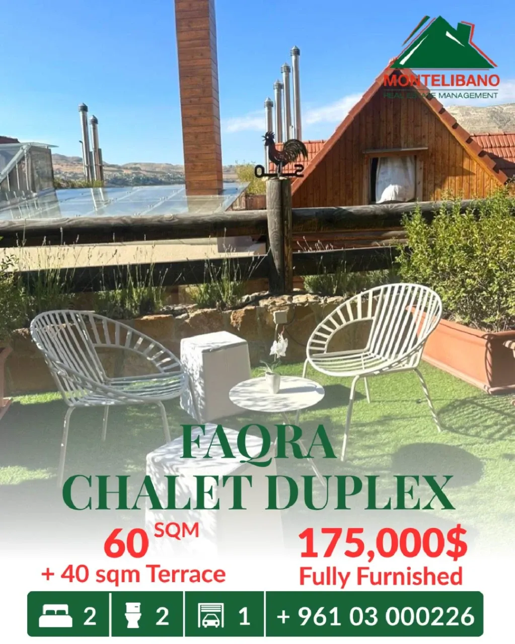 Chalet for sale in Faqra, Lebanon
