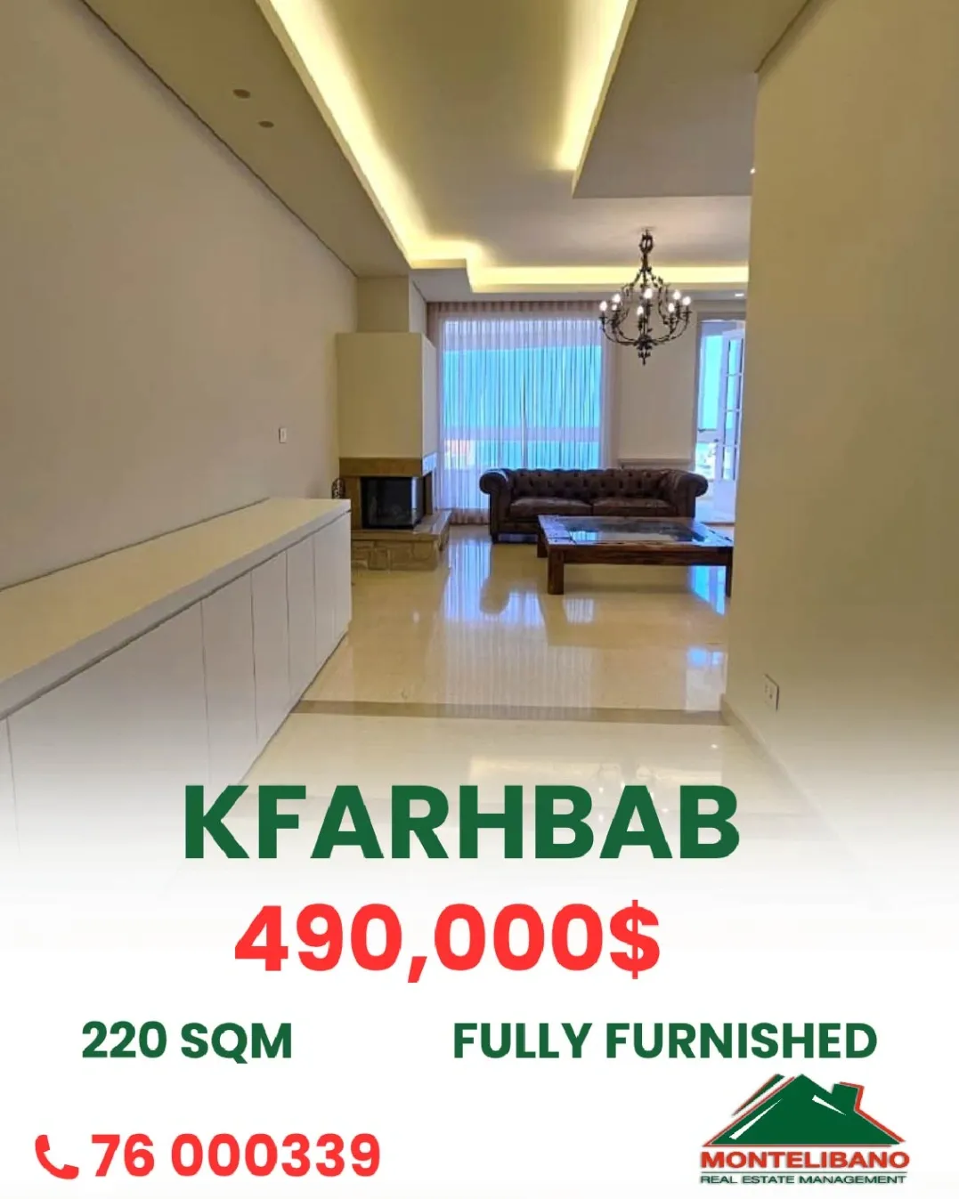 Apartment for sale in Kfar Hbab, Lebanon - 3 bed, 4 bath