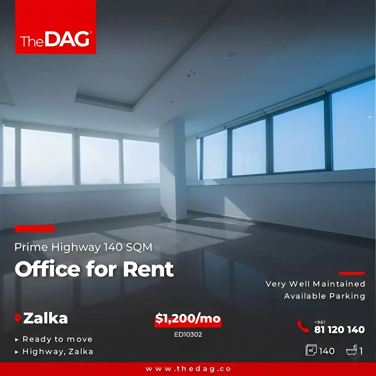 Office for Rent in Zalqa, Lebanon