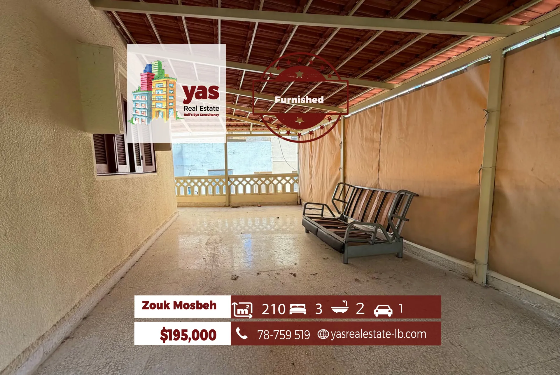 Apartment for Sale in Zouk Mosbeh - 3 bed, 2 bath
