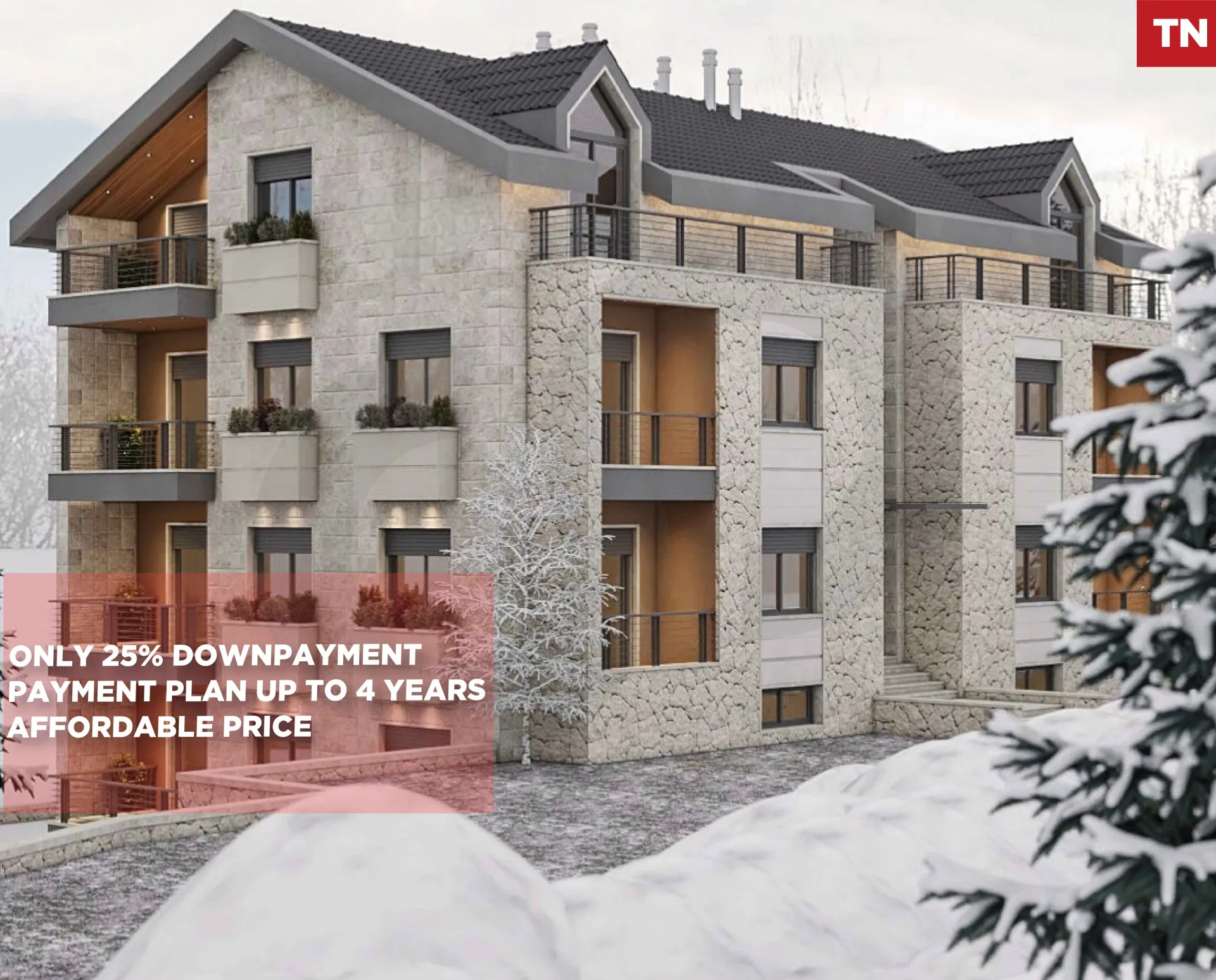 Apartment for Sale in Ehden - 3 bed, 3 bath
