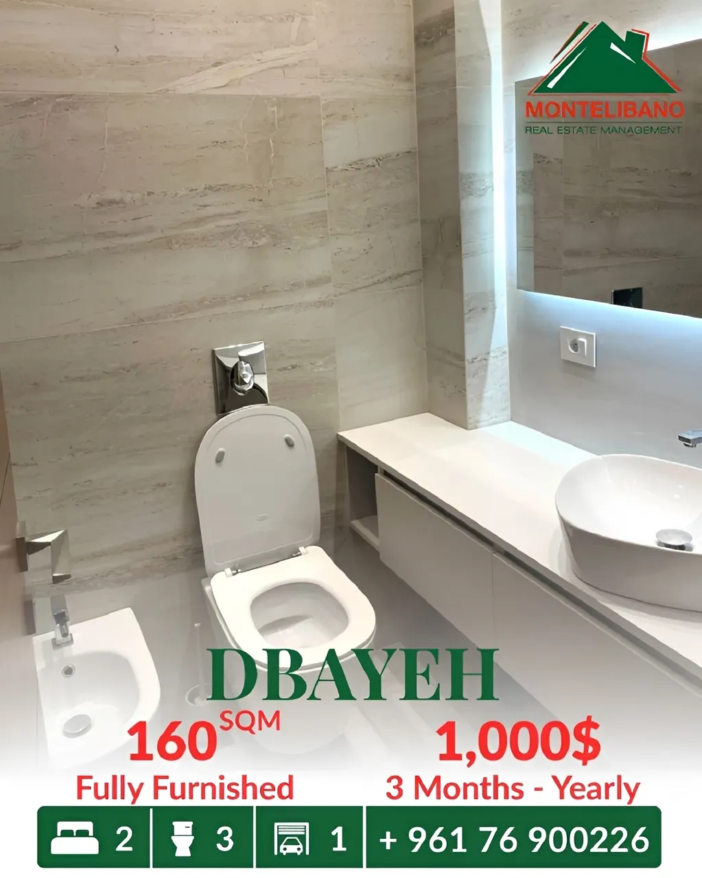 Apartment for rent in Dbayeh
