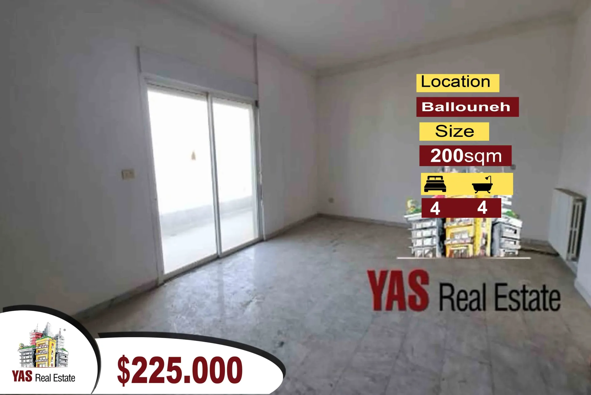 Apartment for Sale in Ballouneh - 4 bed, 4 bath