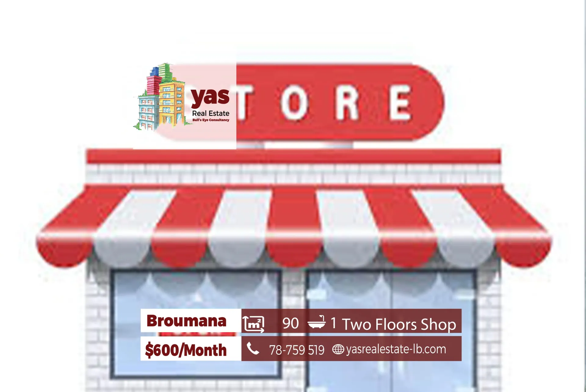 Shop for rent in Broumana